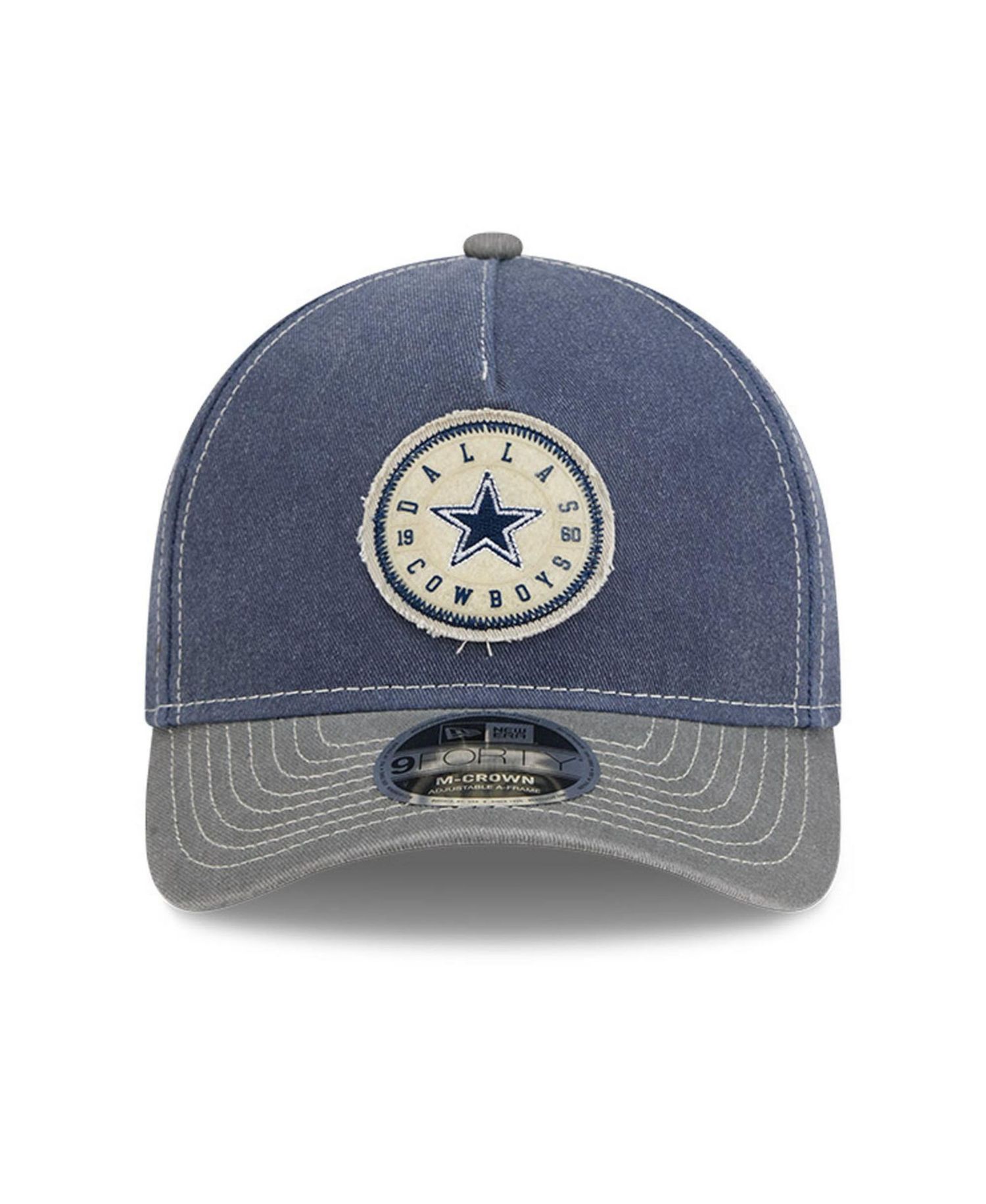 Men's Navy/Gray Dallas Cowboys 9FORTY Felt A-Frame Adjustable Hat