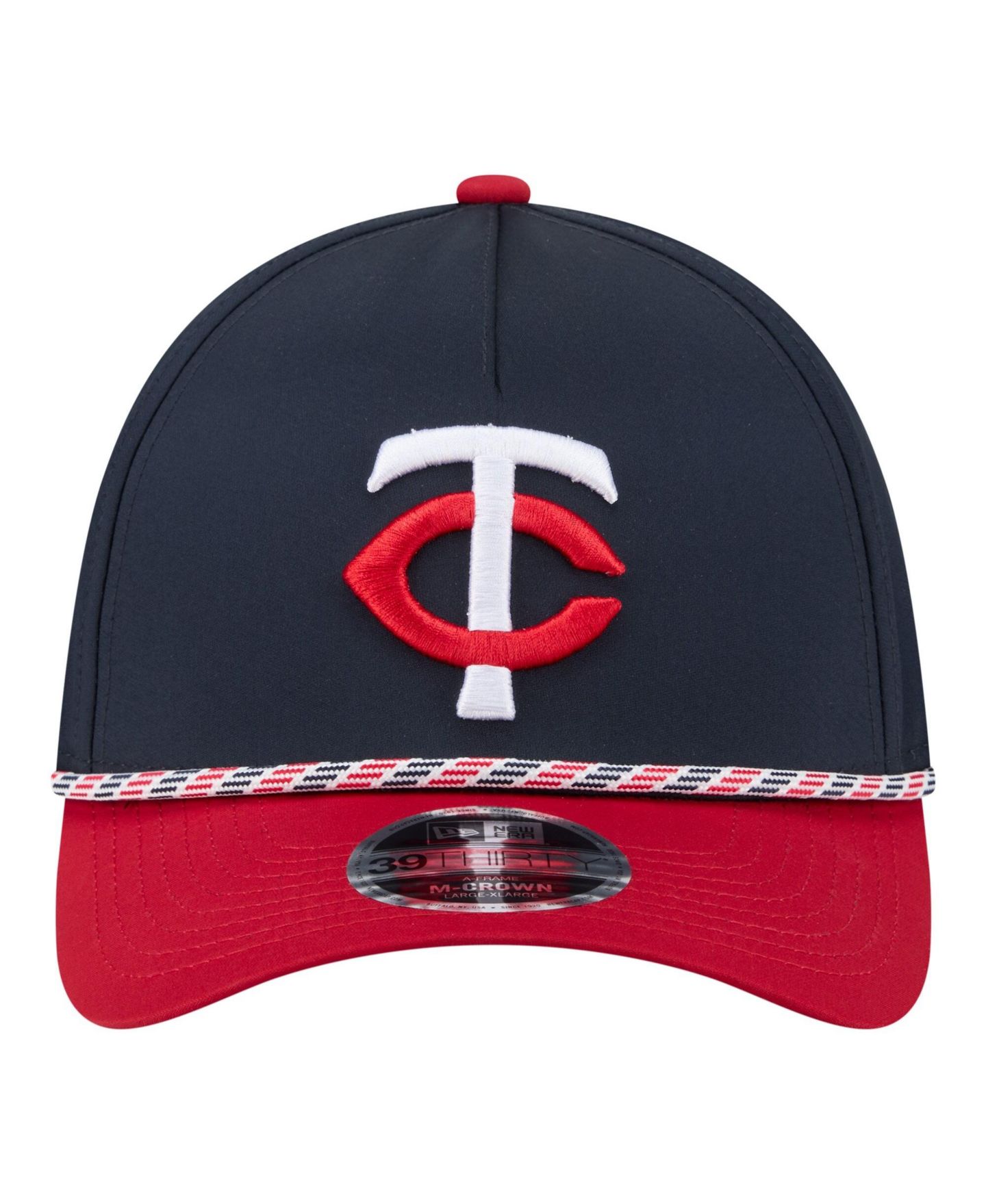 Мужская кепка New Era Navy/Red Minnesota Twins Rope M-Crown A-Frame 39THIRTY Flex Hat — фото 2