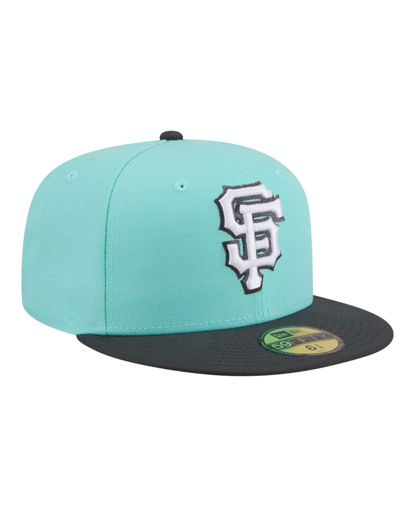 Мужские головные уборы New Era Turquoise/Charcoal San Francisco Giants Two-Tone Color Pack 59FIFTY Fitted Hat — фото 3