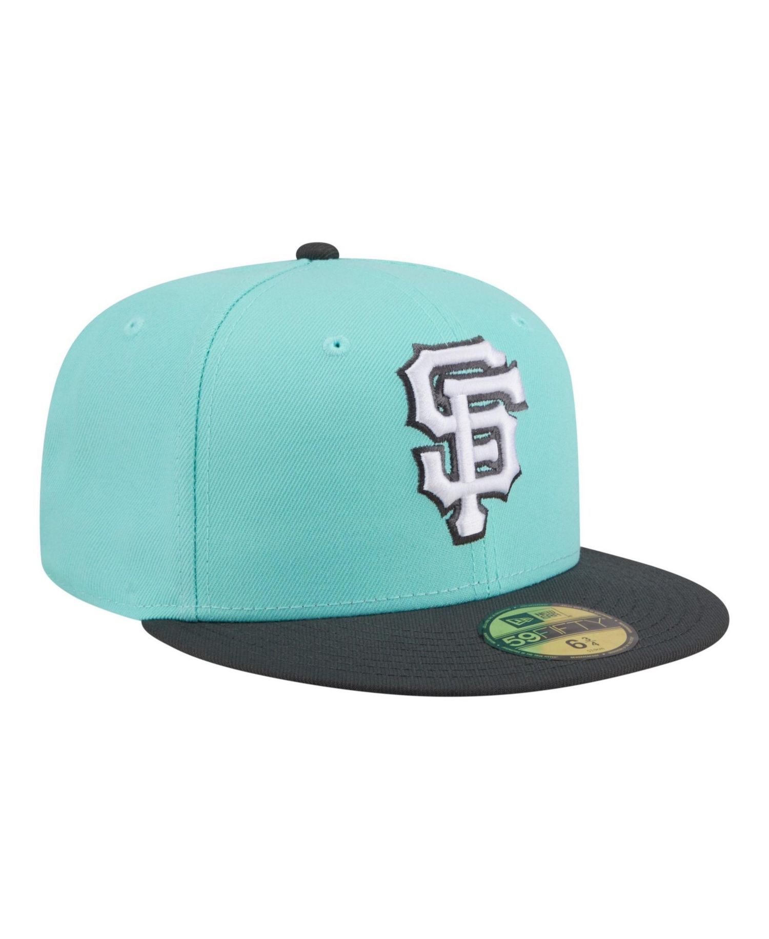 Men's Turquoise/Charcoal San Francisco Giants Two-Tone Color Pack 59FIFTY Fitted Hat