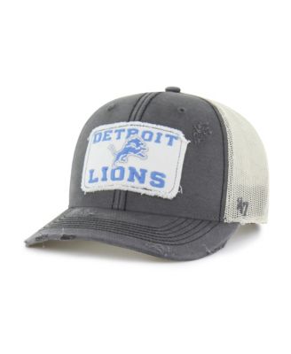 Men's Charcoal Detroit Lions Egremont Well-Worn Adjustable Trucker Hat