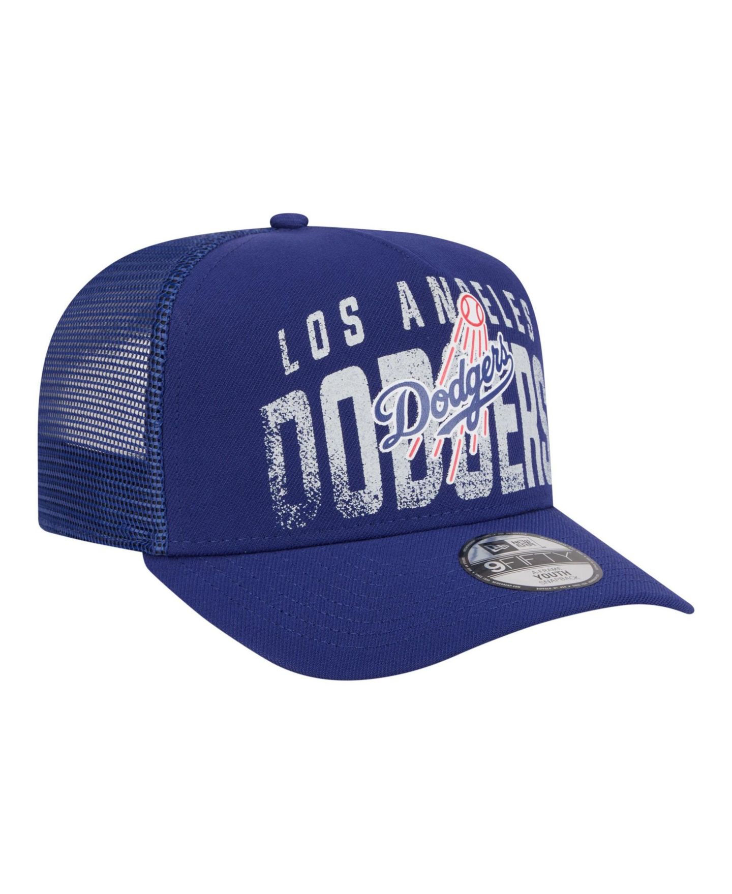 Детская кепка New Era Royal Los Angeles Dodgers Logo Fade A-Frame 9FIFTY Snapback Hat — фото 3
