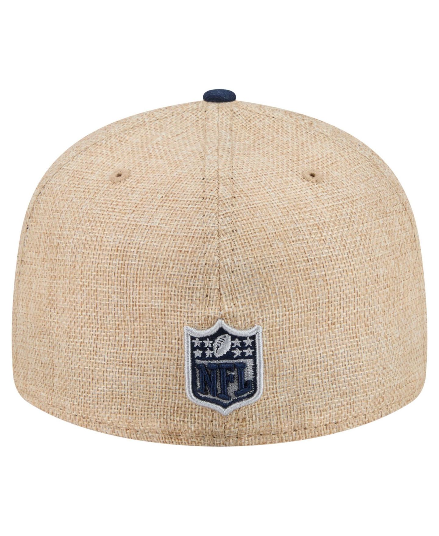 Мужская кепка New Era Natural/Navy Dallas Cowboys Pre-Curved Twine 59FIFTY Fitted Hat — фото 4