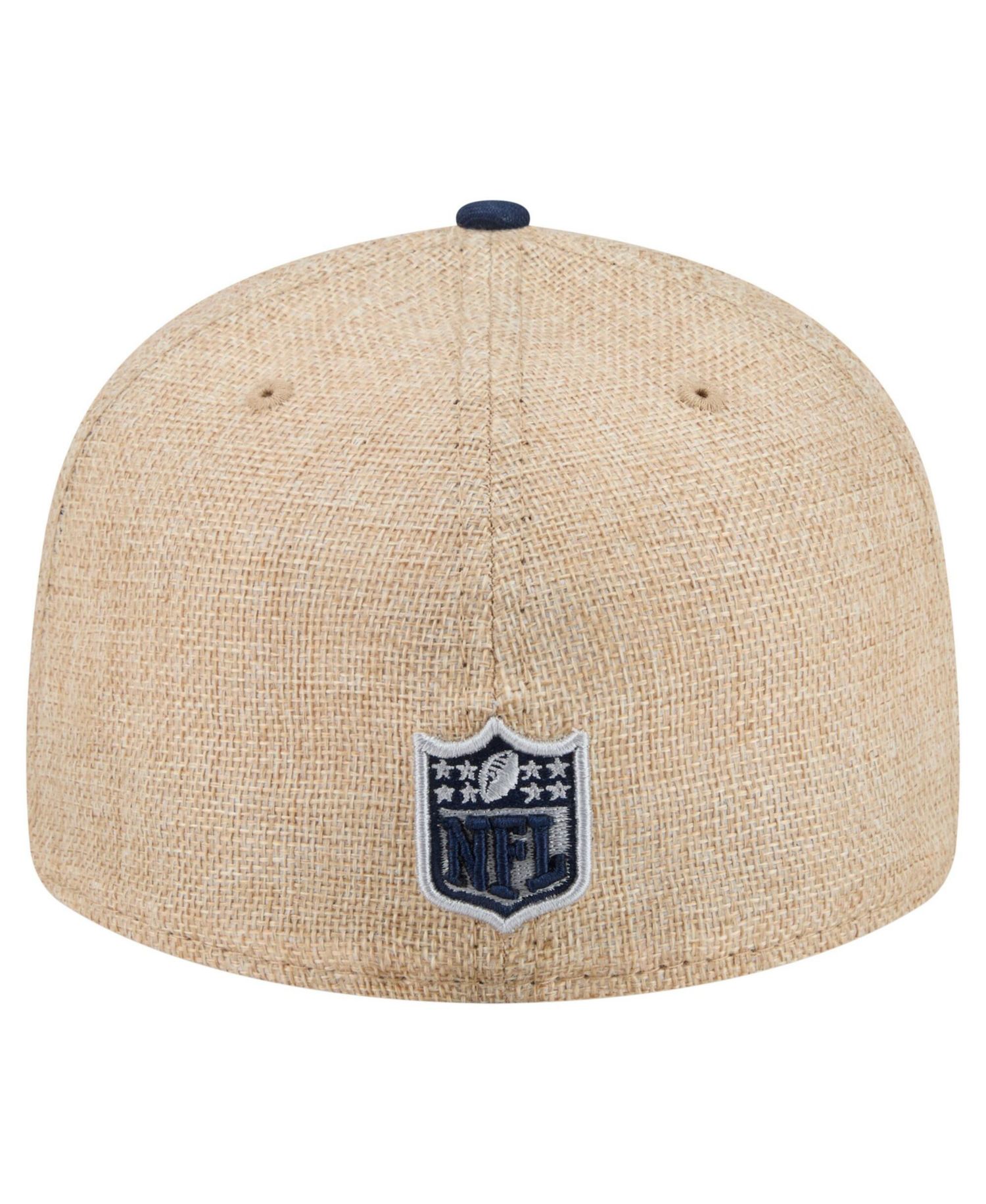 Men's Natural/Navy Dallas Cowboys Pre-Curved Twine 59FIFTY Fitted Hat