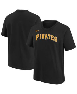 Big Boys and Girls Black Pittsburgh Pirates Wordmark T-Shirt