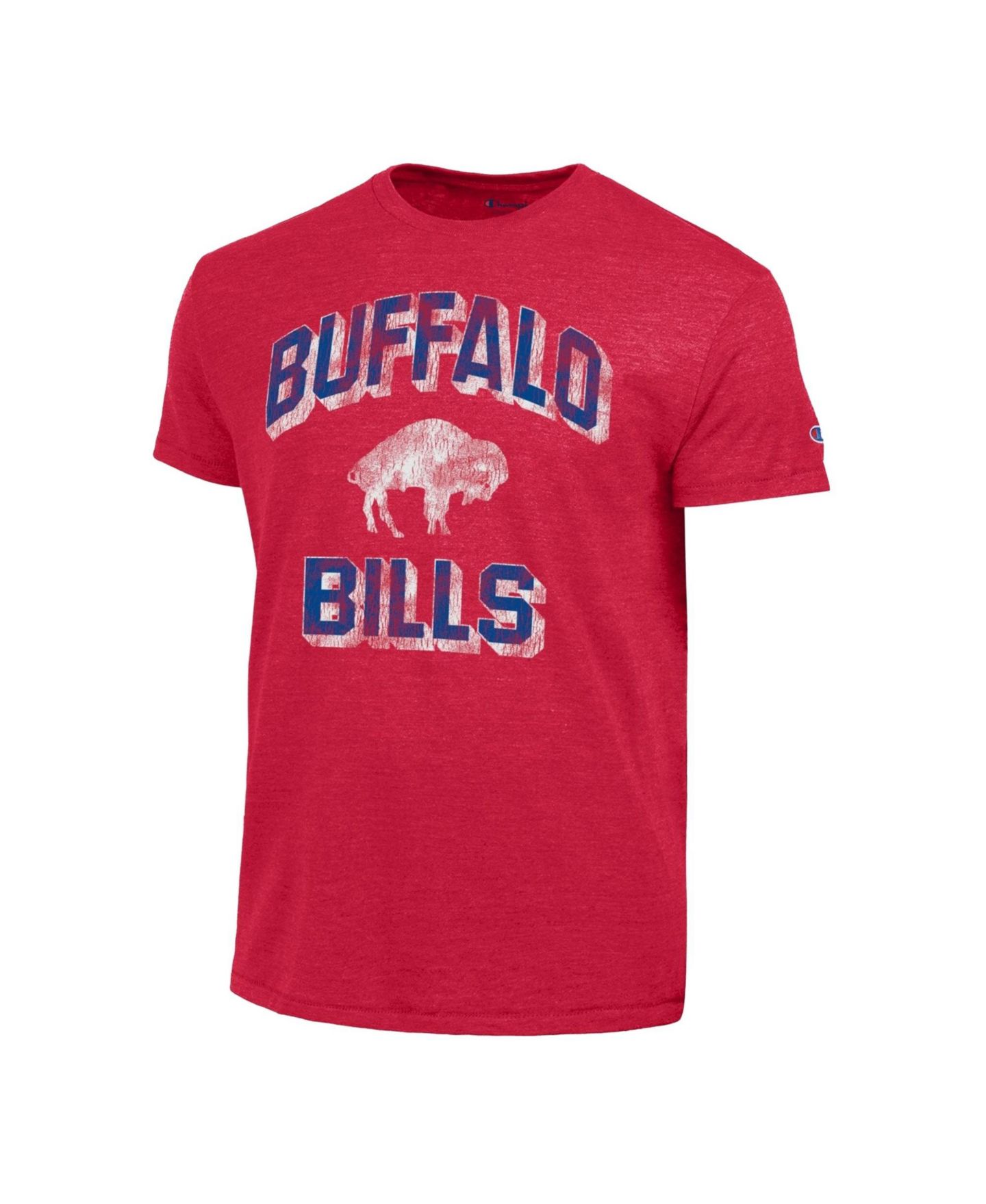 Мужская футболка Champion Red Buffalo Bills Ultimate Tri-Blend — фото 2