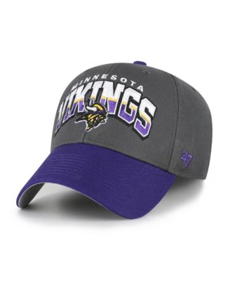 Men's Charcoal Minnesota Vikings Split Block MVP Adjustable Hat