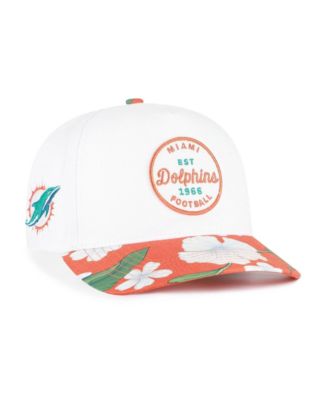 Men's White/Orange Miami Dolphins Beach Side Hitch Adjustable Hat