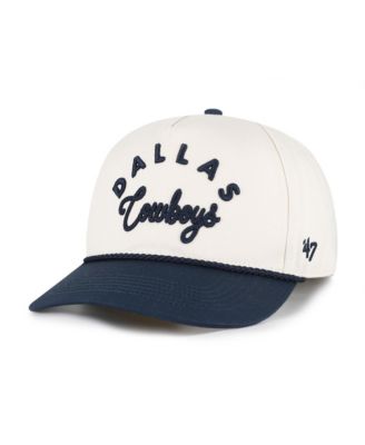 Women's Natural/Navy Dallas Cowboys Rope Script Hitch Adjustable Hat