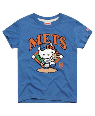 Big Boys and Girls Royal New York Mets Hello Kitty x MLB Tri-Blend T-Shirt