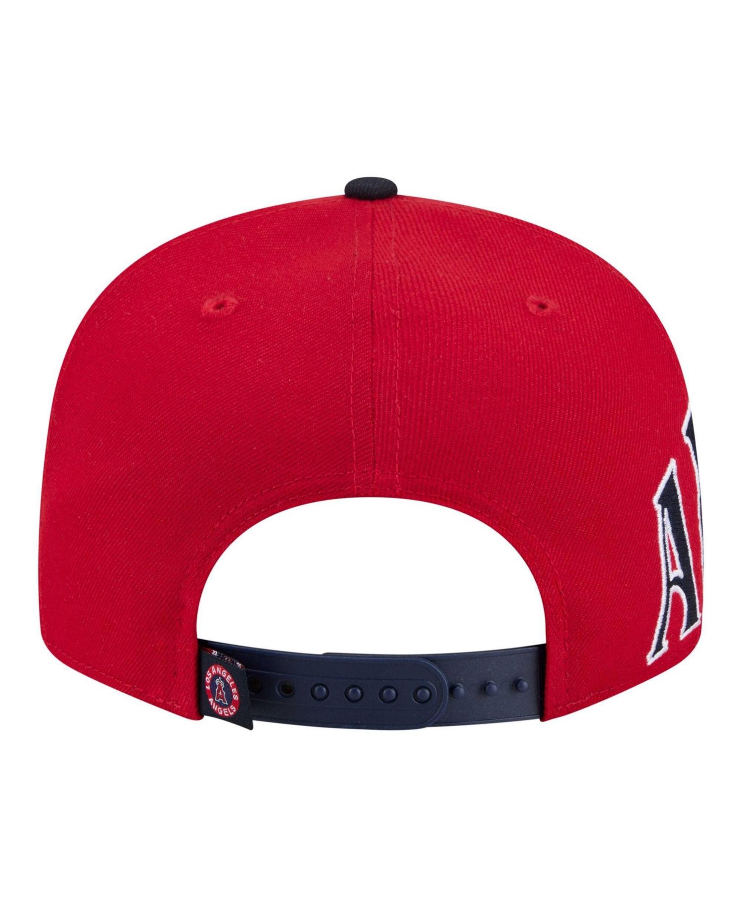 Men's Red/Navy Los Angeles Angels Stretched Two-Tone 9FIFTY Adjustable Hat