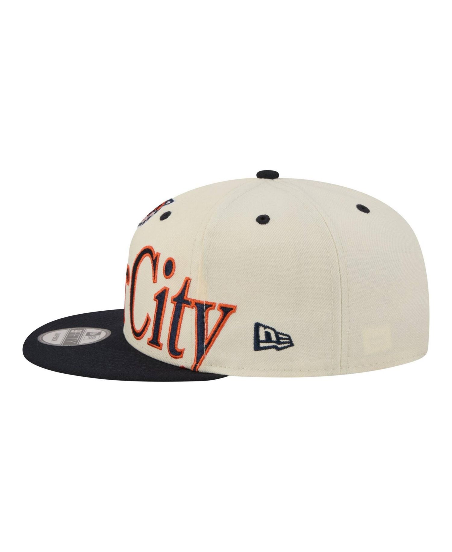 Men's Cream Detroit Tigers Oversized Slogan 9FIFTY Snapback Hat
