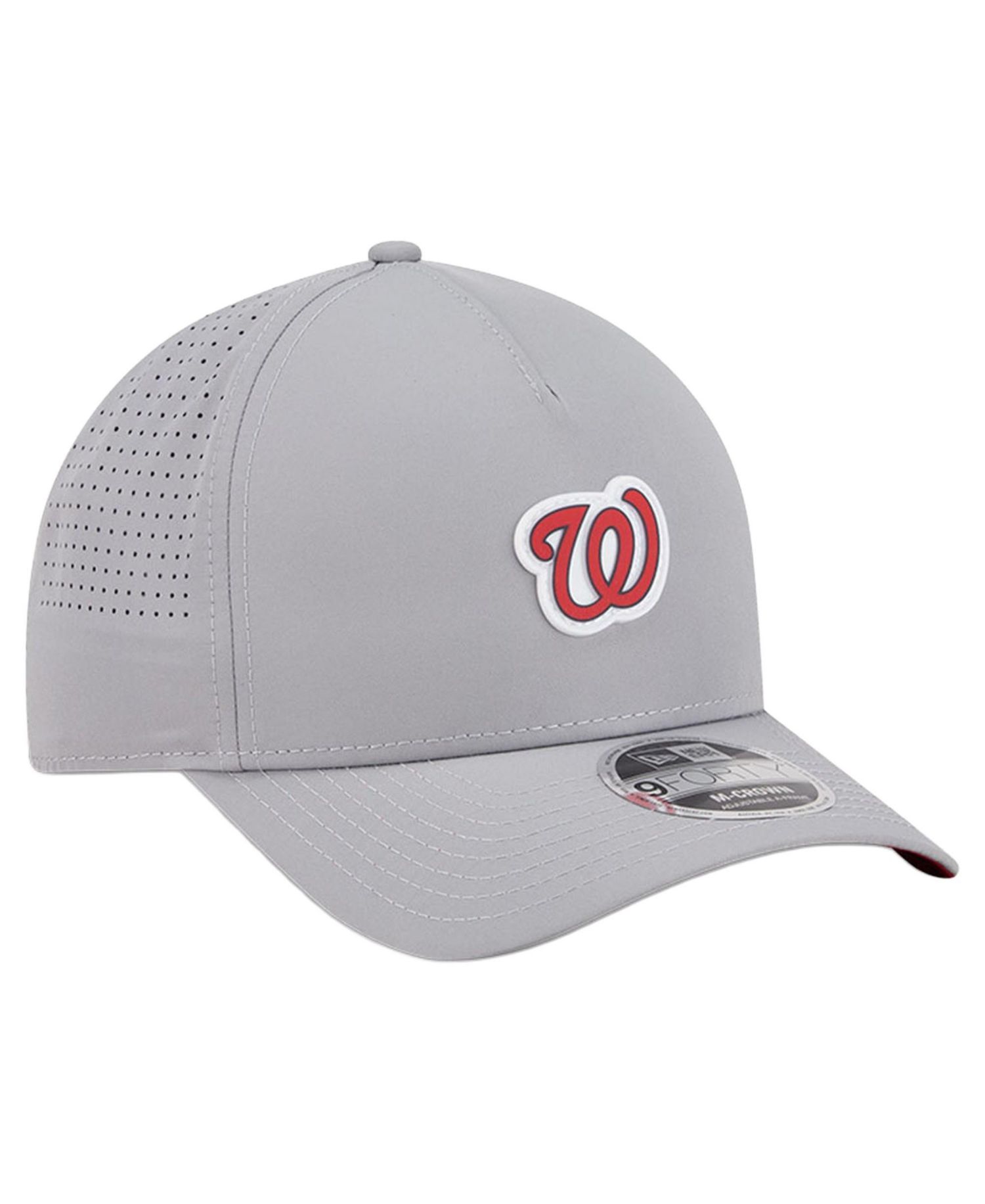 Men's Gray Washington Nationals Micro Logo 9FORTY M-Crown A-Frame Adjustable Hat