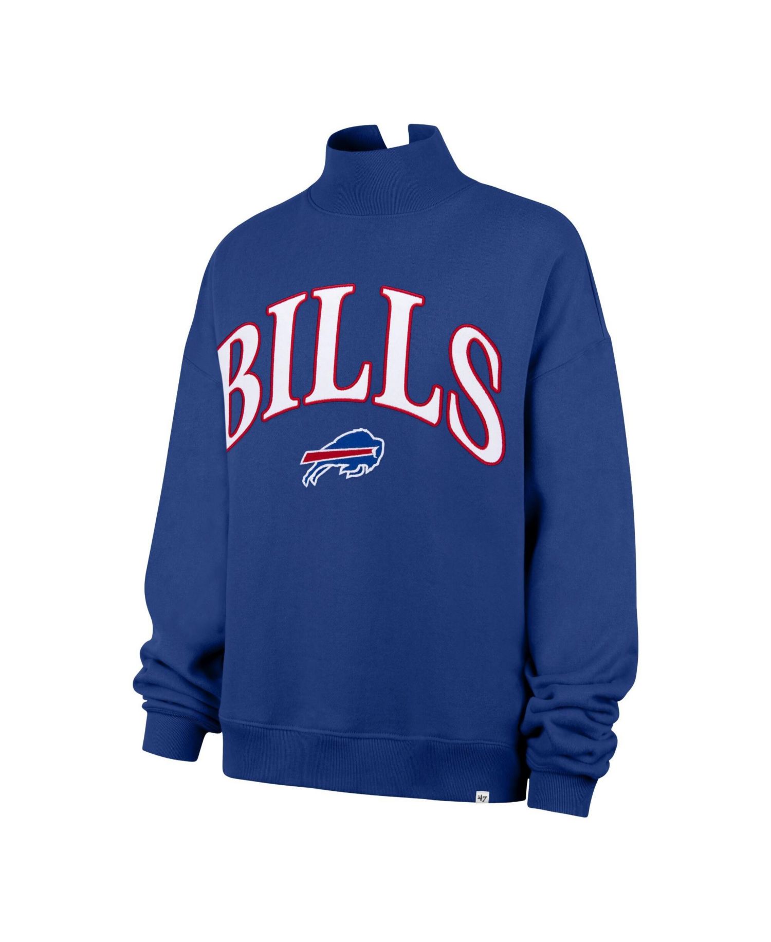 Women's Buffalo Bills Vantage Oversized Mock-Neck Sweatshirt