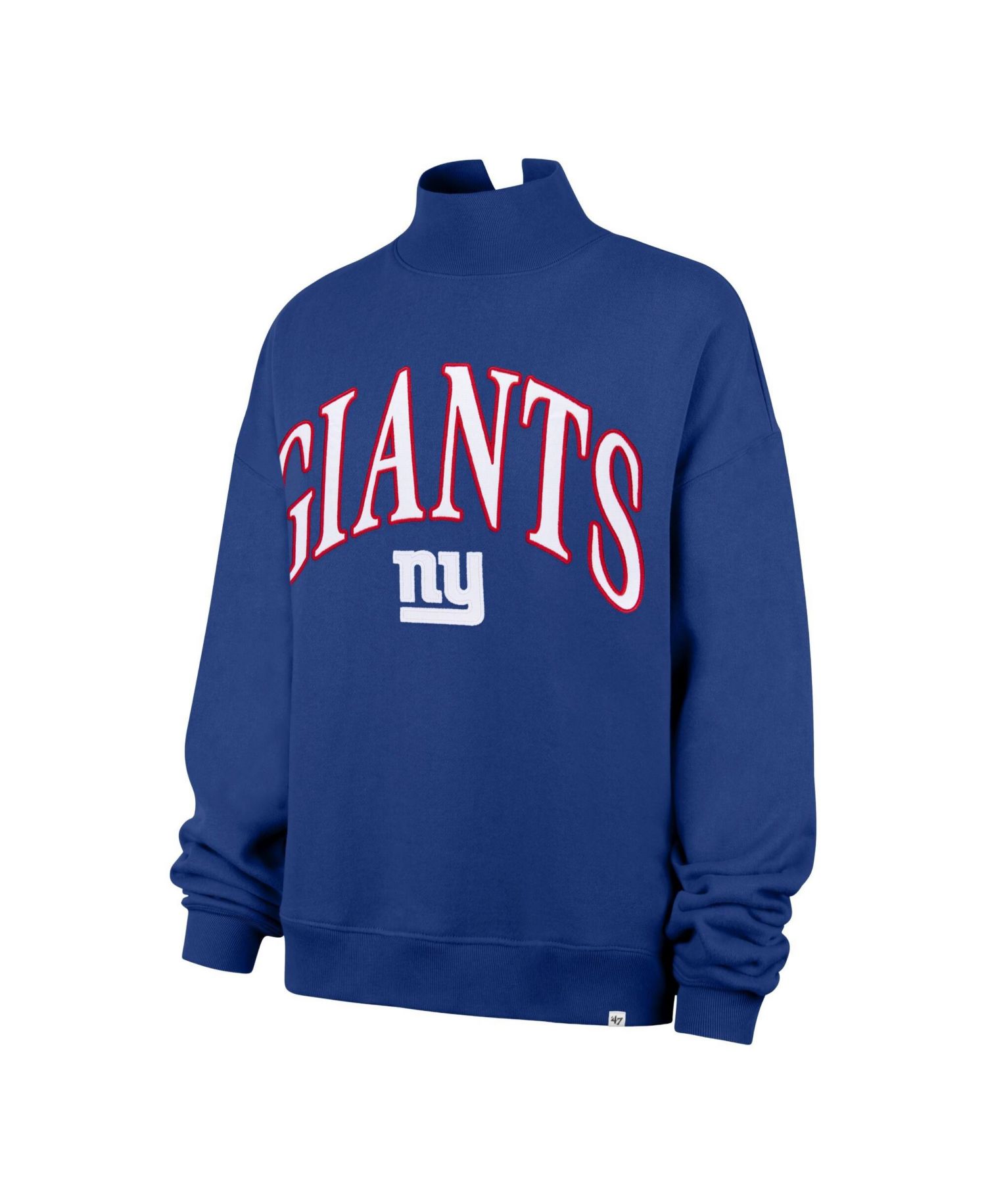 Women's New York Giants Oversized Dropped-Shoulder Vantage Mock Neck Sweatshirt