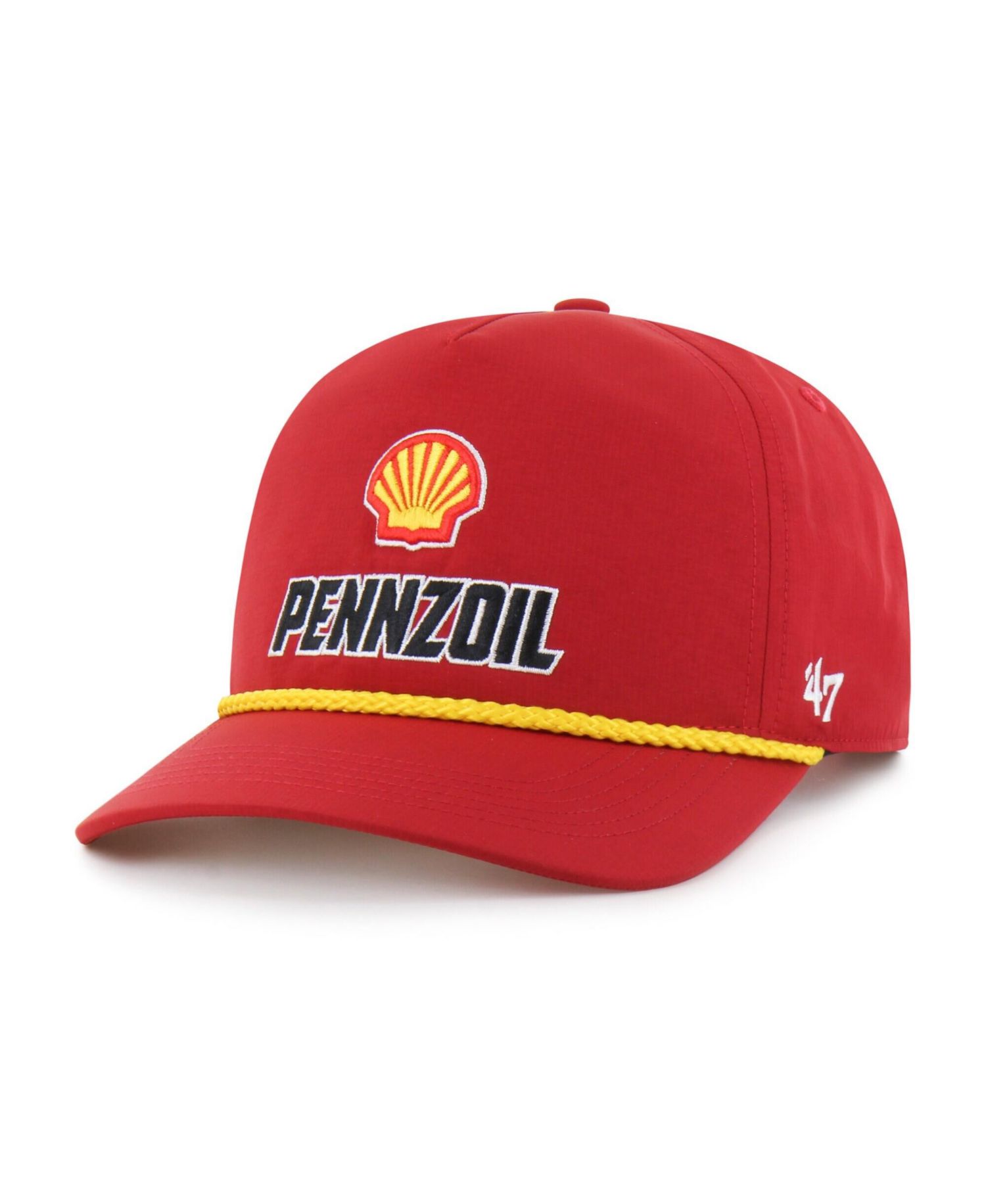 Men's Red Joey Logano Sponsor Logo Side Patch brr&deg; Hitch Rope Adjustable Hat