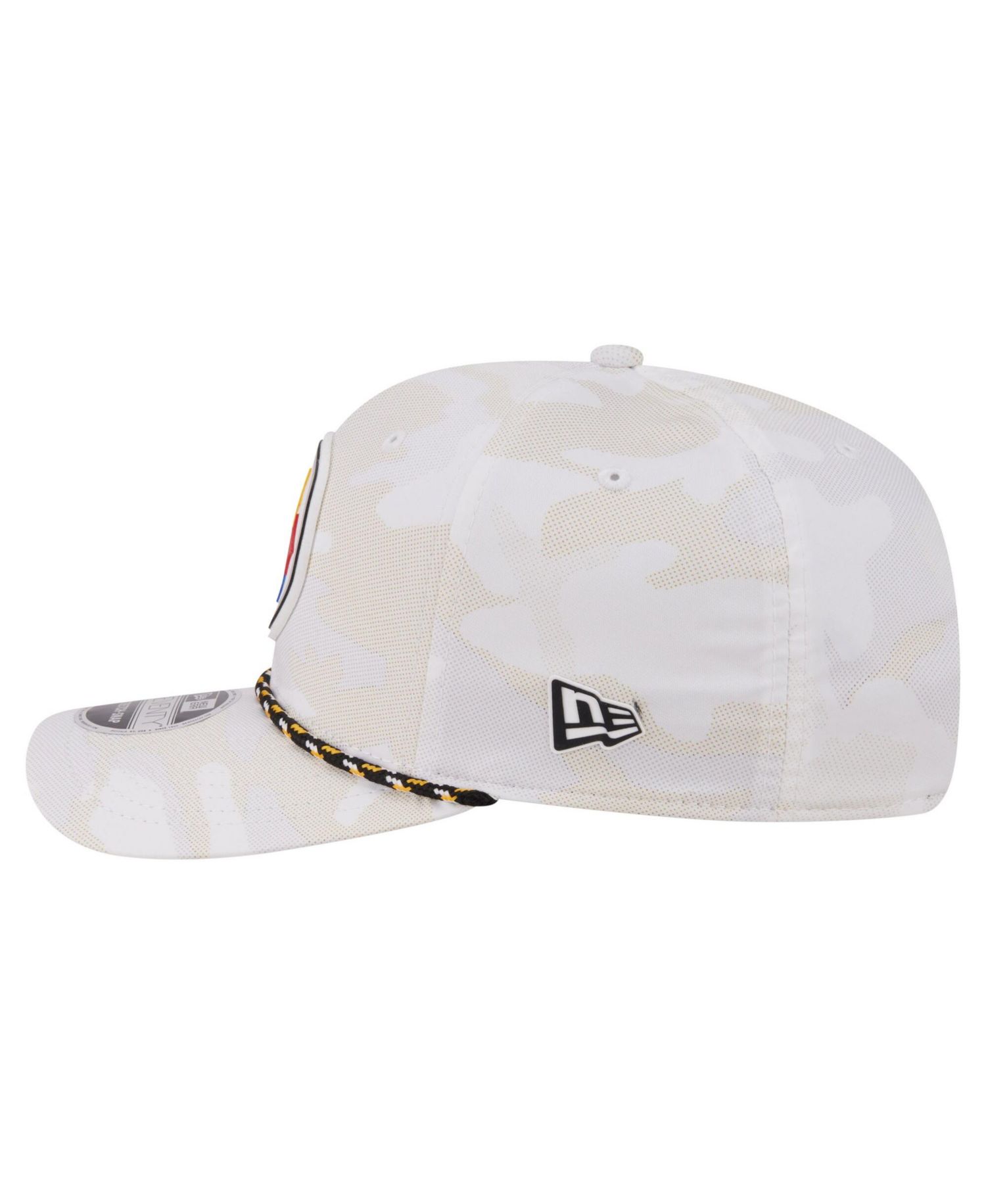 Men's White Pittsburgh Steelers Camo Rope 9SEVENTY Adjustable Hat