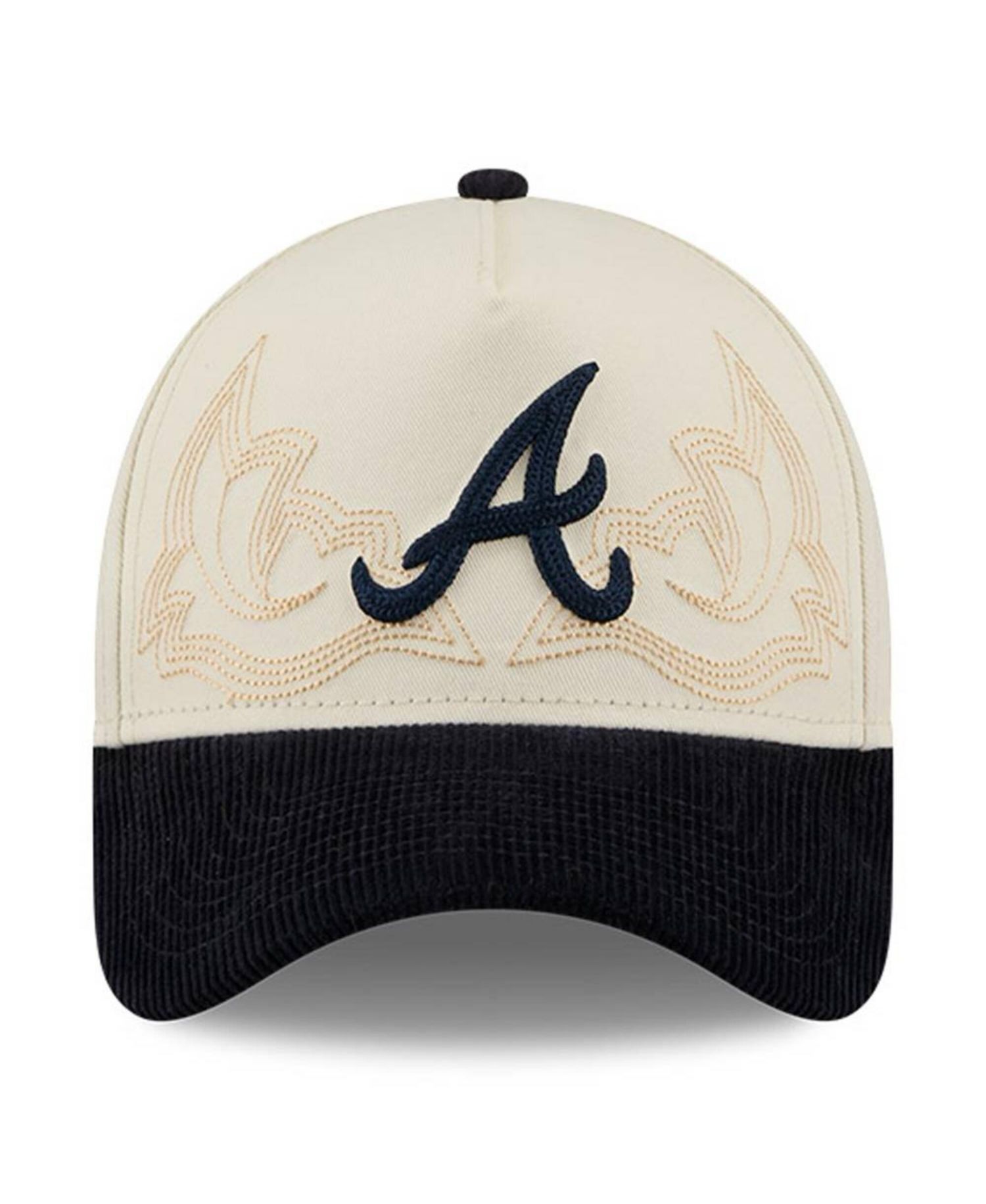 Men's Stone Atlanta Braves Western Stitch 9FORTY A-Frame Adjustable Hat