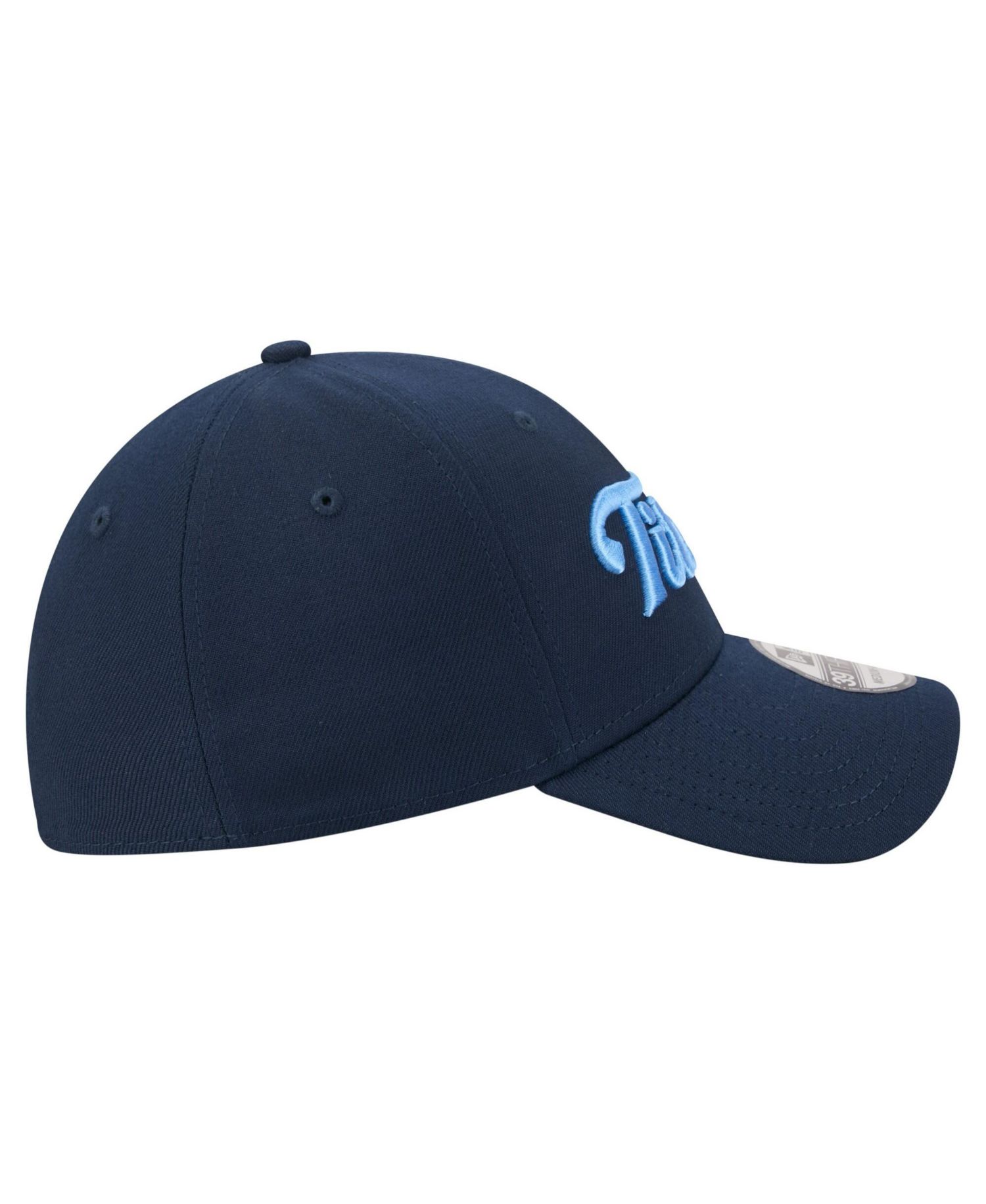 Men's Navy Tennessee Titans Script 39THIRTY Flex Hat