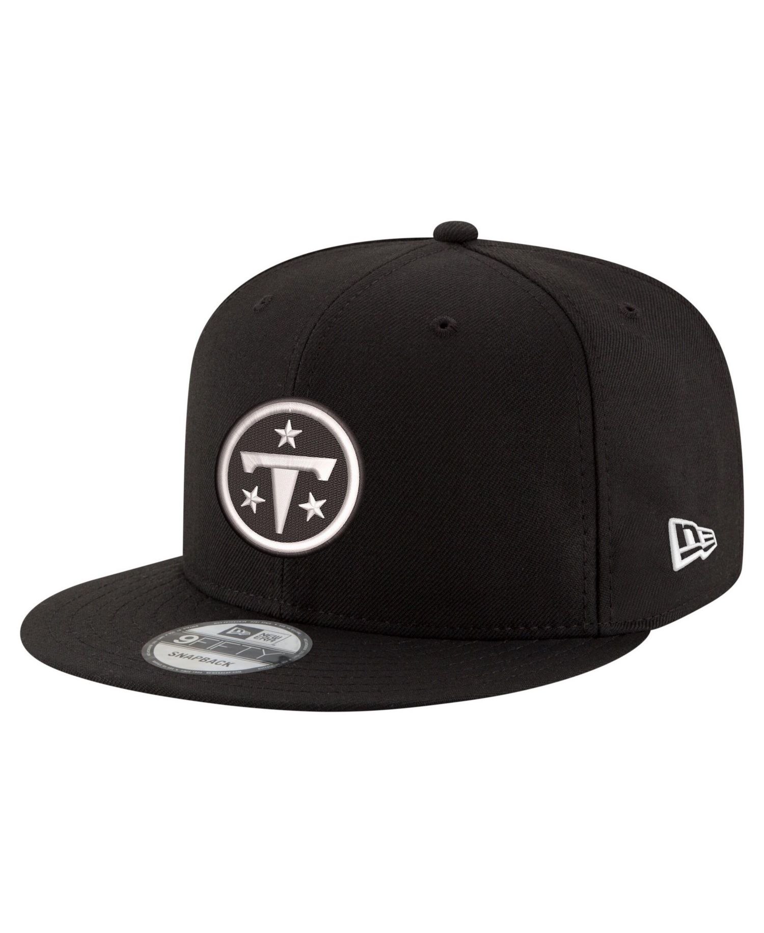 Men's Black Tennessee Titans Black White 9FIFTY Snapback Hat