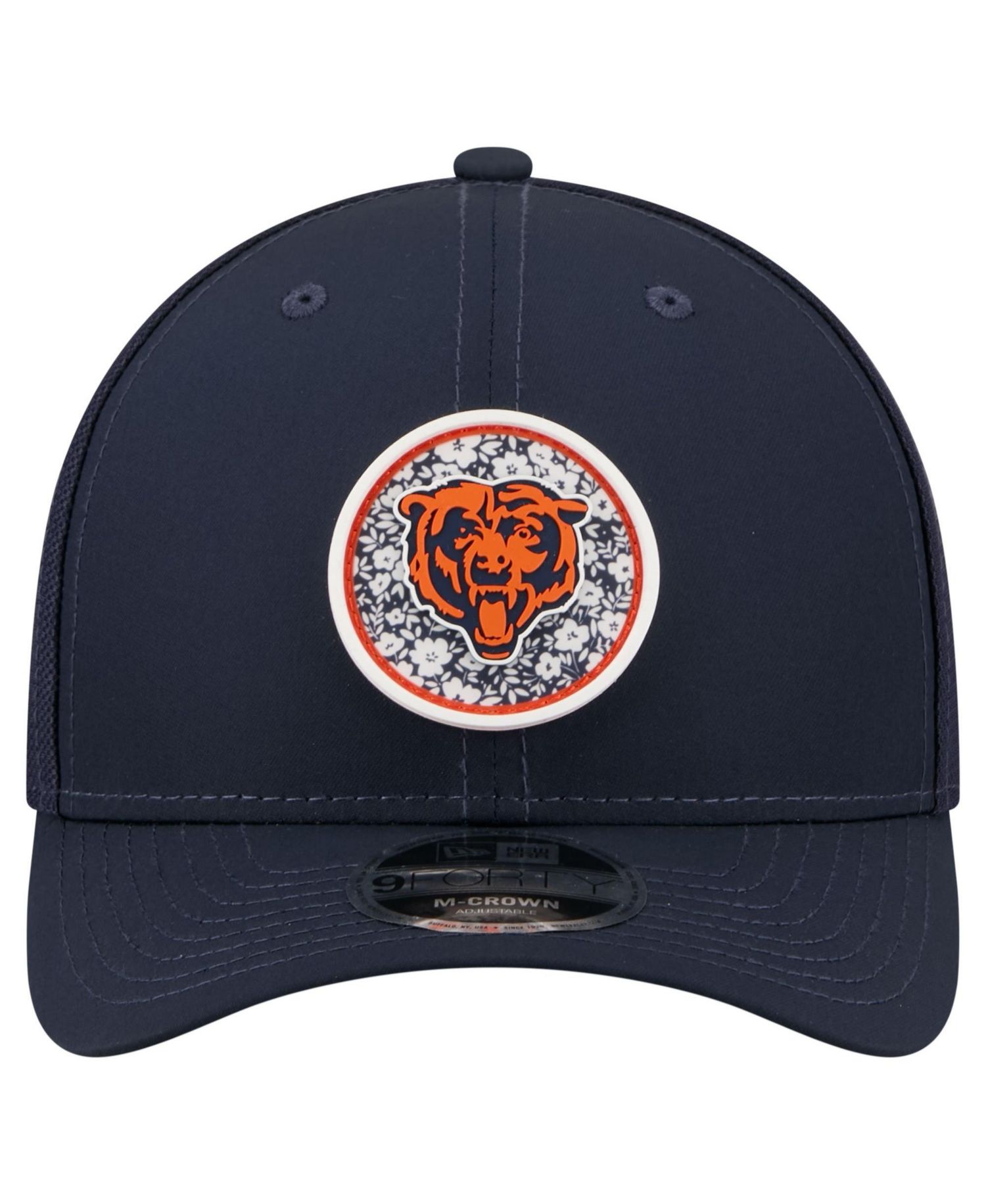 Men's Navy Chicago Bears Floral 9FORTY M-Crown Trucker Adjustable Hat
