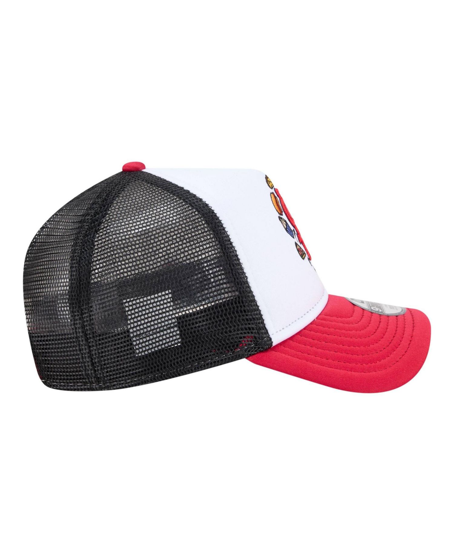 Big Boys and Girls White/Red St. Louis Cardinals Food A-Frame 9FORTY Trucker Adjustable Hat