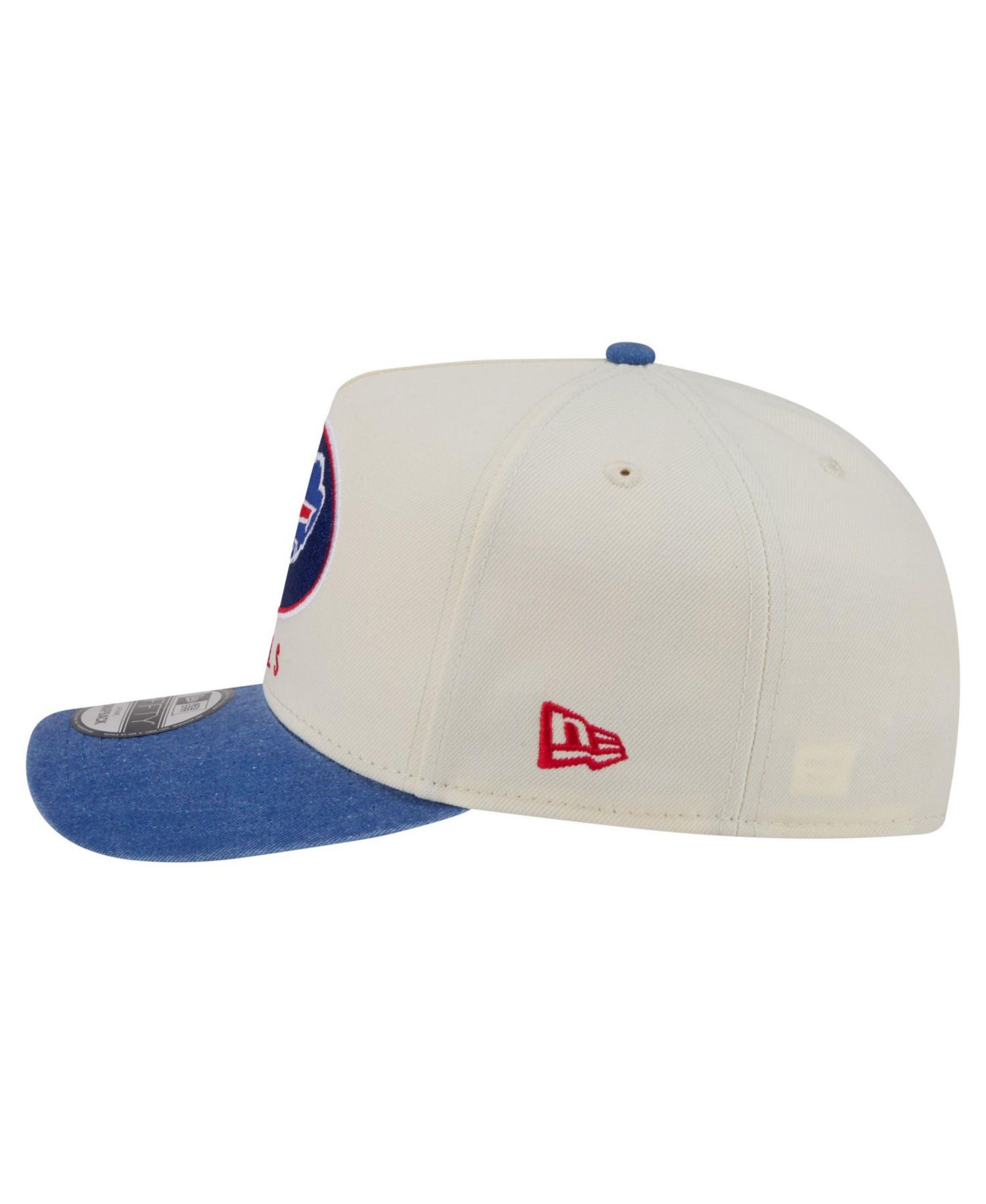 Men's Cream/Royal Buffalo Bills Washed A-Frame 9FIFTY Snapback Hat