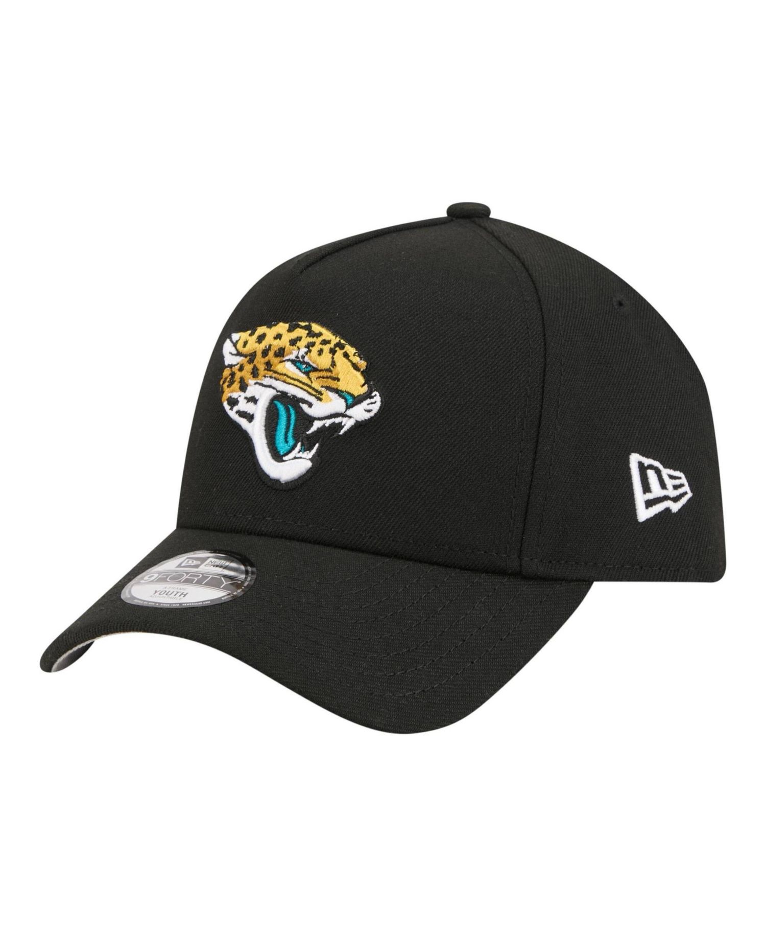 Big Boys and Girls Black Jacksonville Jaguars 9FORTY A-Frame Adjustable Hat