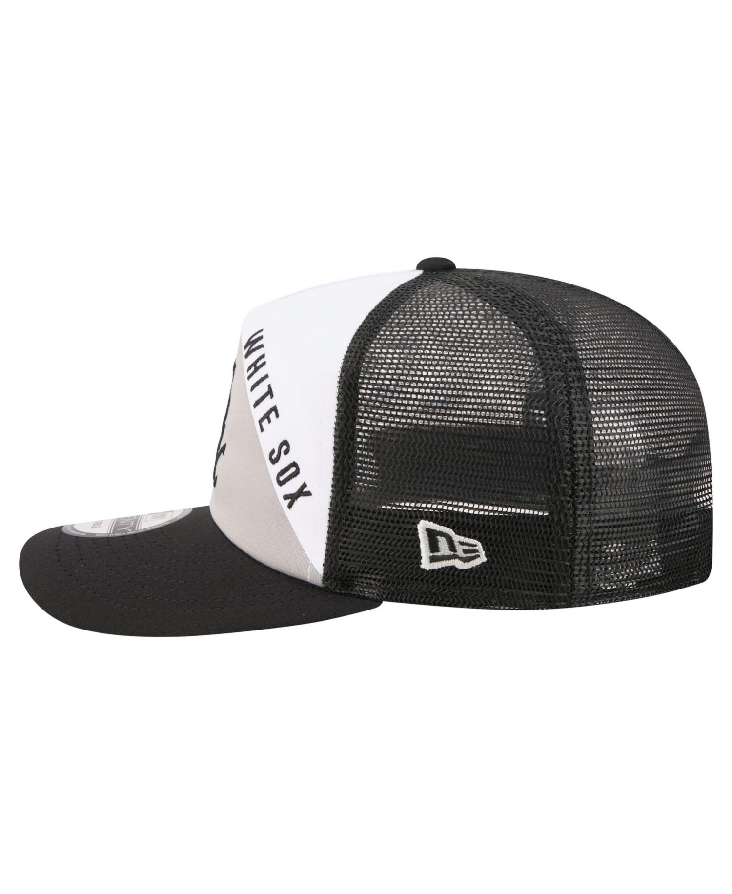 Men's White/Black Chicago White Sox Retro Cut 19TWENTY Adjustable Trucker Hat