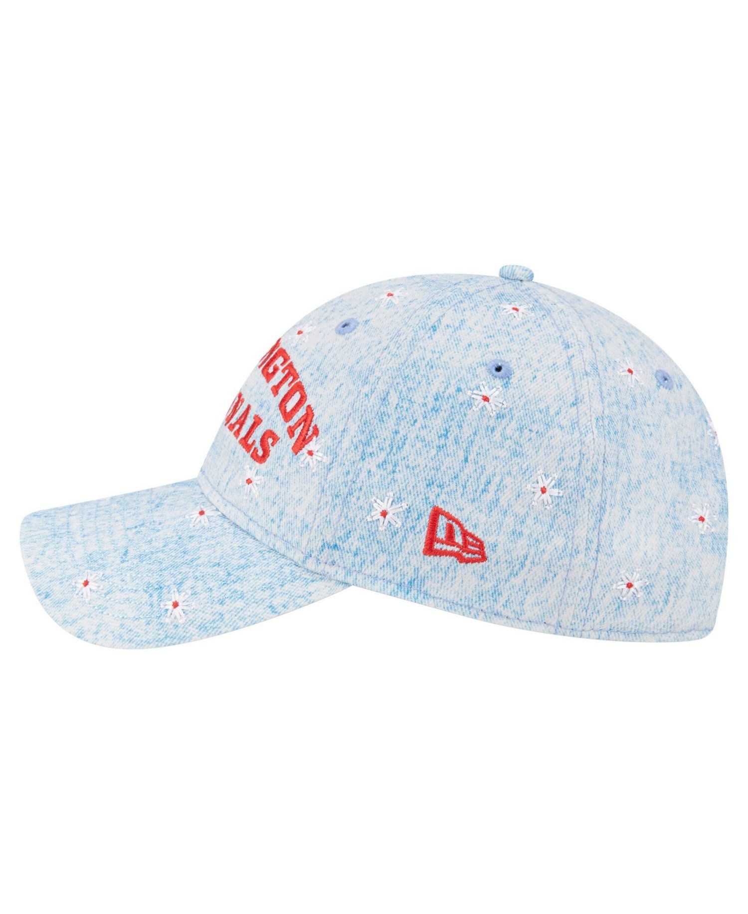 Women's Light Blue Washington Nationals Daisy All Over 9TWENTY Adjustable Hat