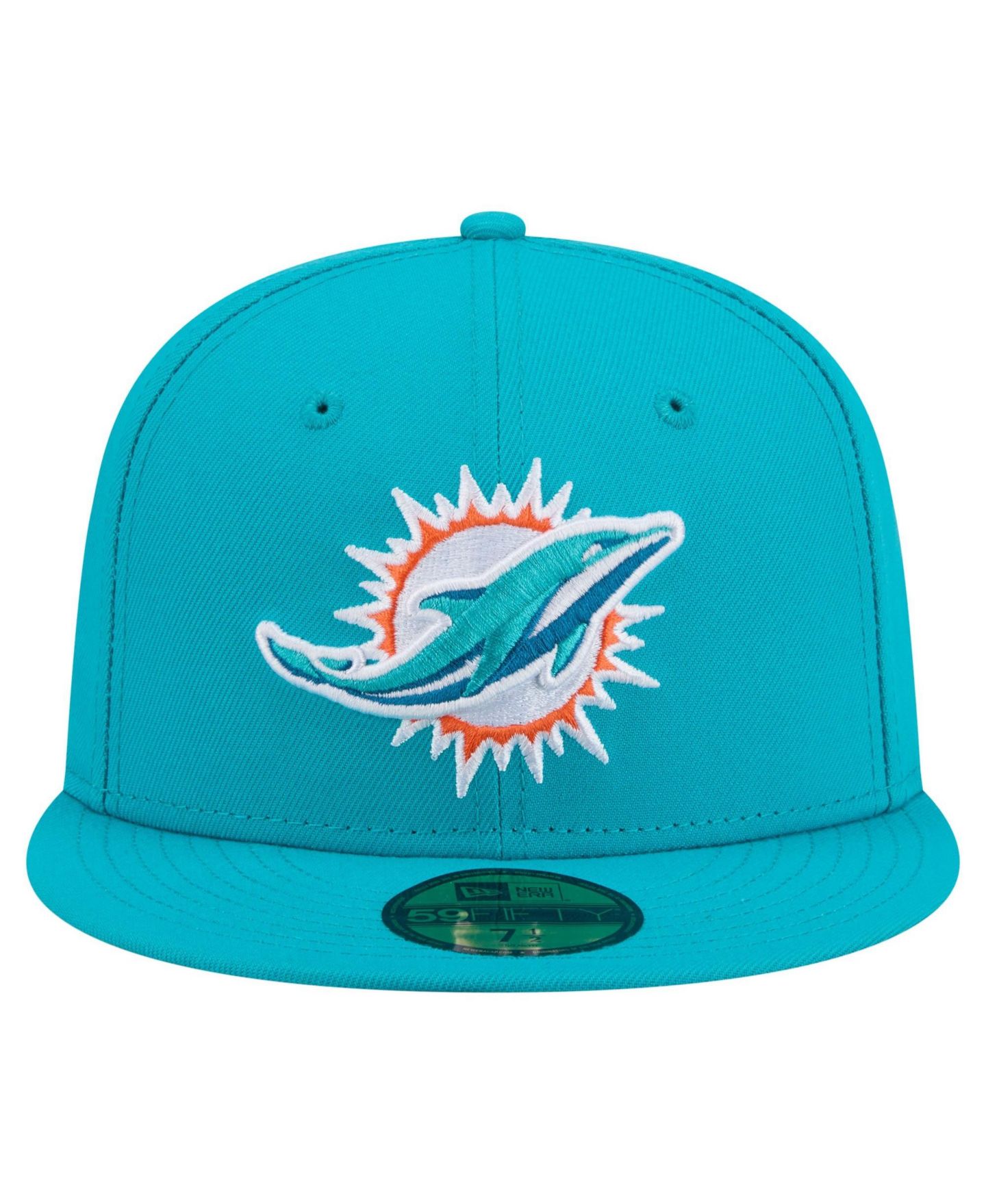 Мужская кепка New Era Aqua Miami Dolphins 59FIFTY Fitted Hat — фото 2