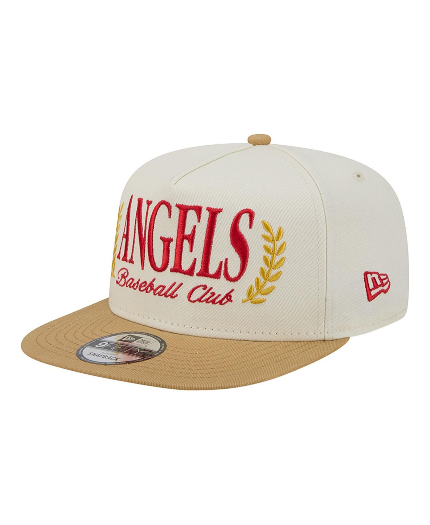 Men's Cream Los Angeles Angels Club 9FIFTY A-Frame Snapback Hat