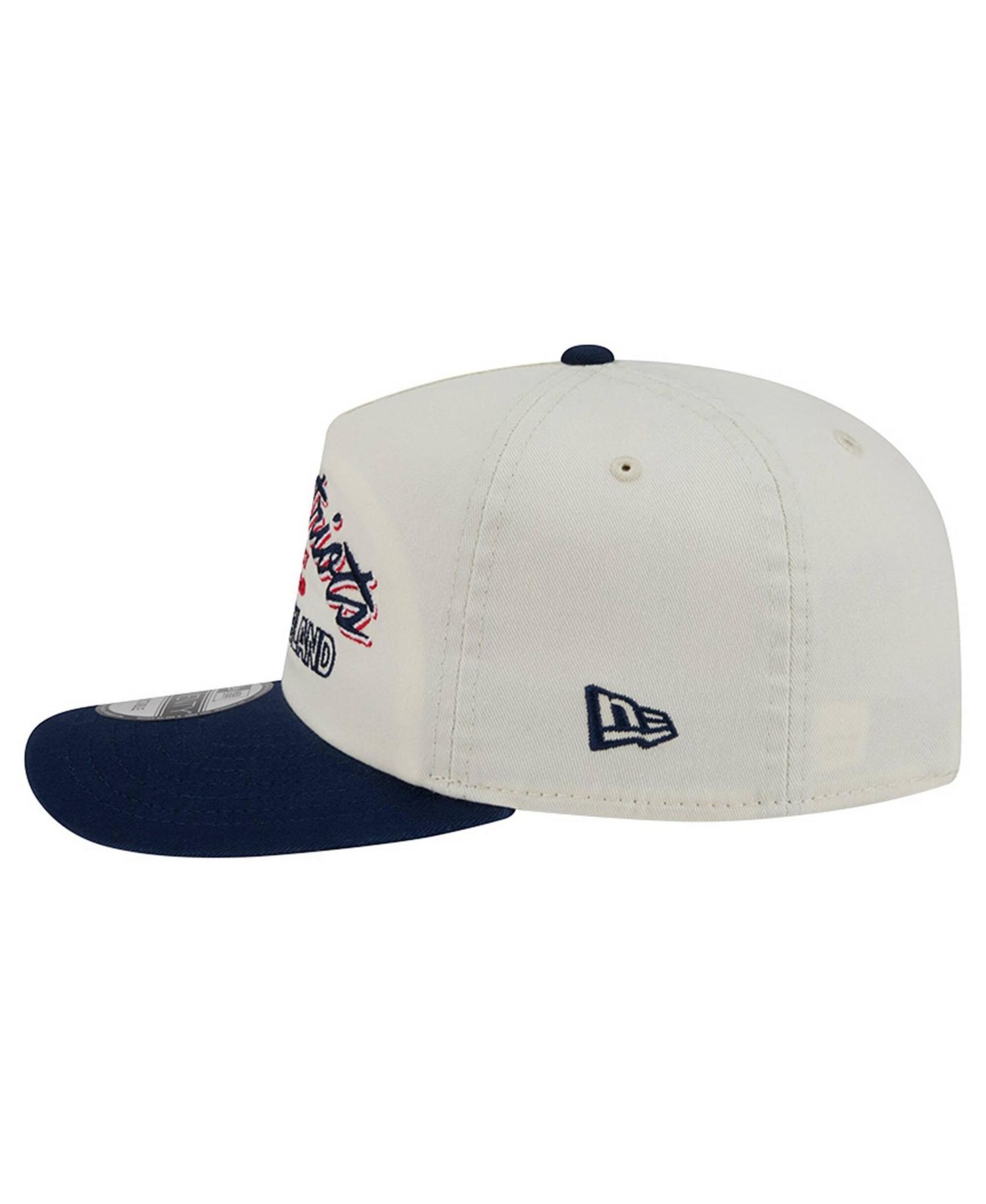 Men's Cream New England Patriots Script 19TWENTY Adjustable Hat