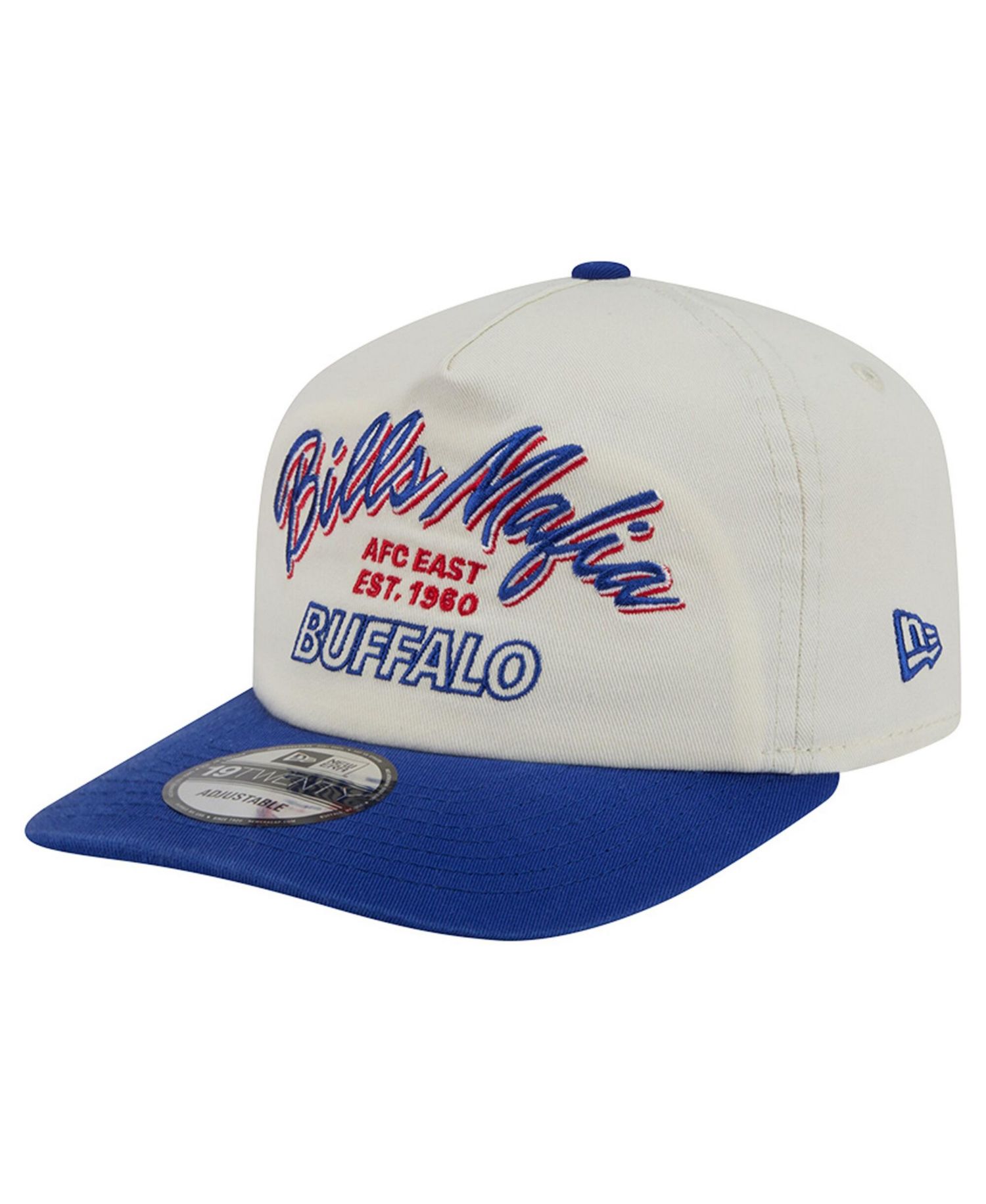 Men's Cream Buffalo Bills Script 19TWENTY Adjustable Hat