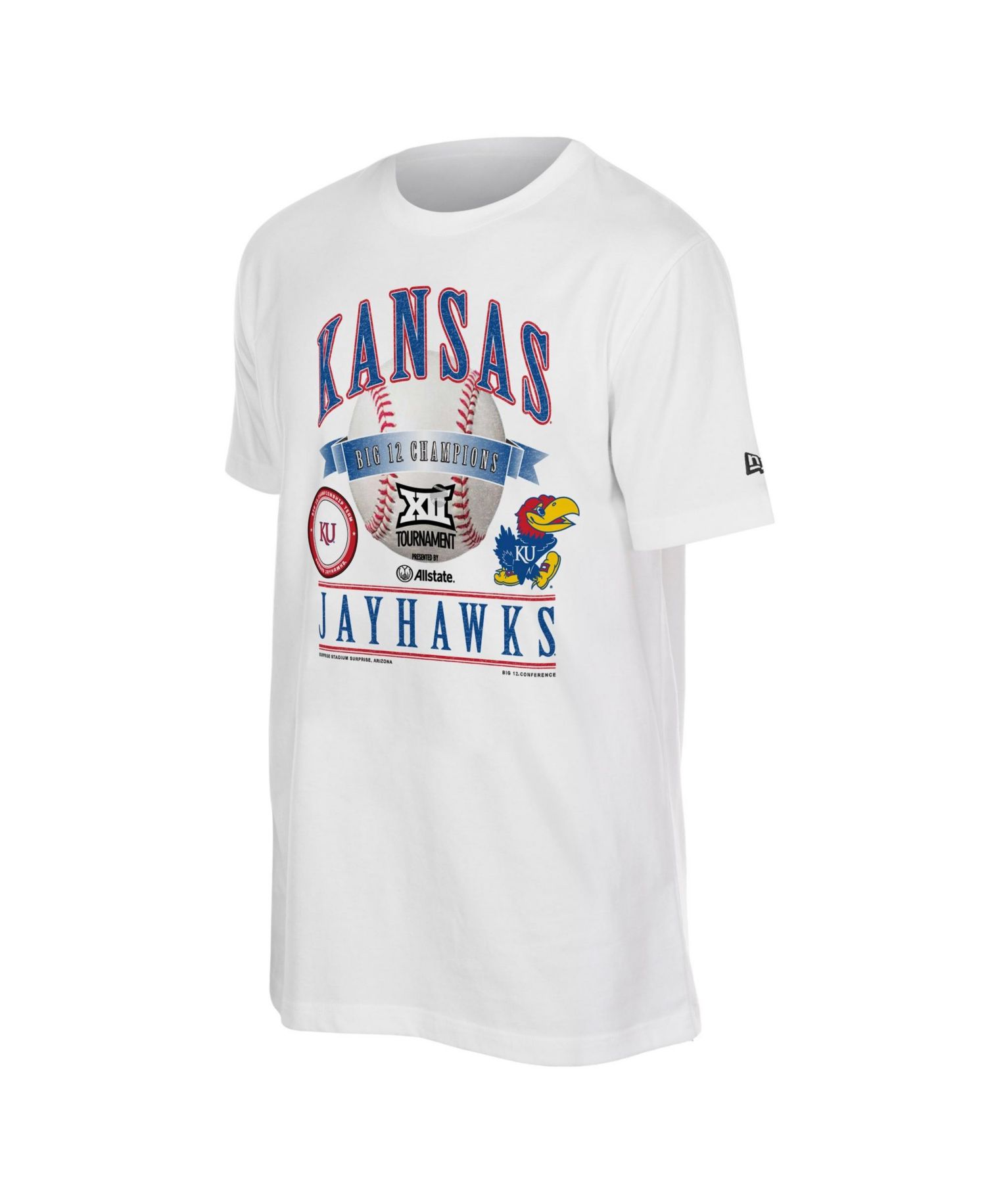 Men's White Kansas Jayhawks 2026 Big 12 Baseball Tournament Champions Locker Room T-Shirt