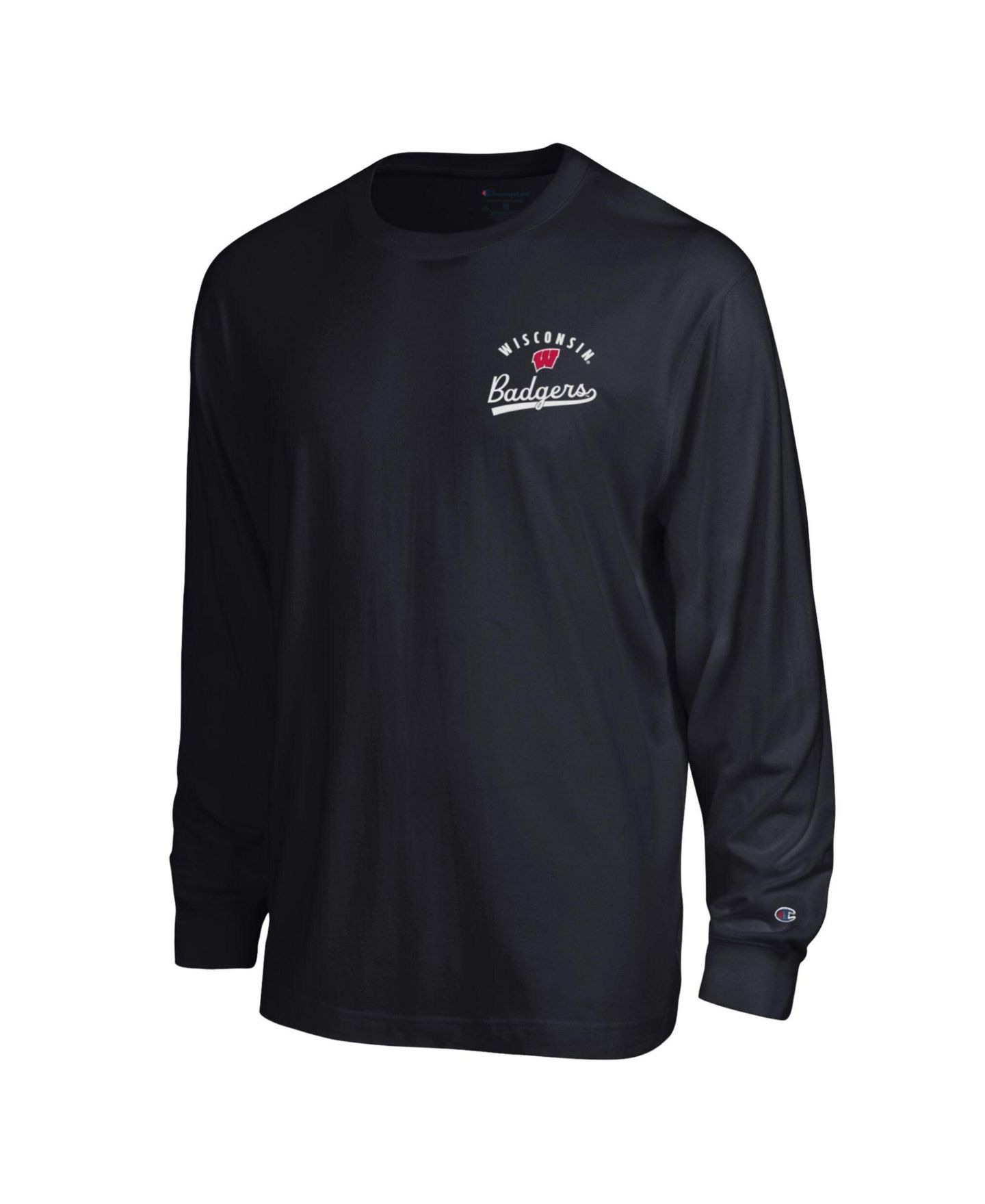 Мужская футболка Champion Black Wisconsin Badgers Laminated All-Star Long Sleeve — фото 2