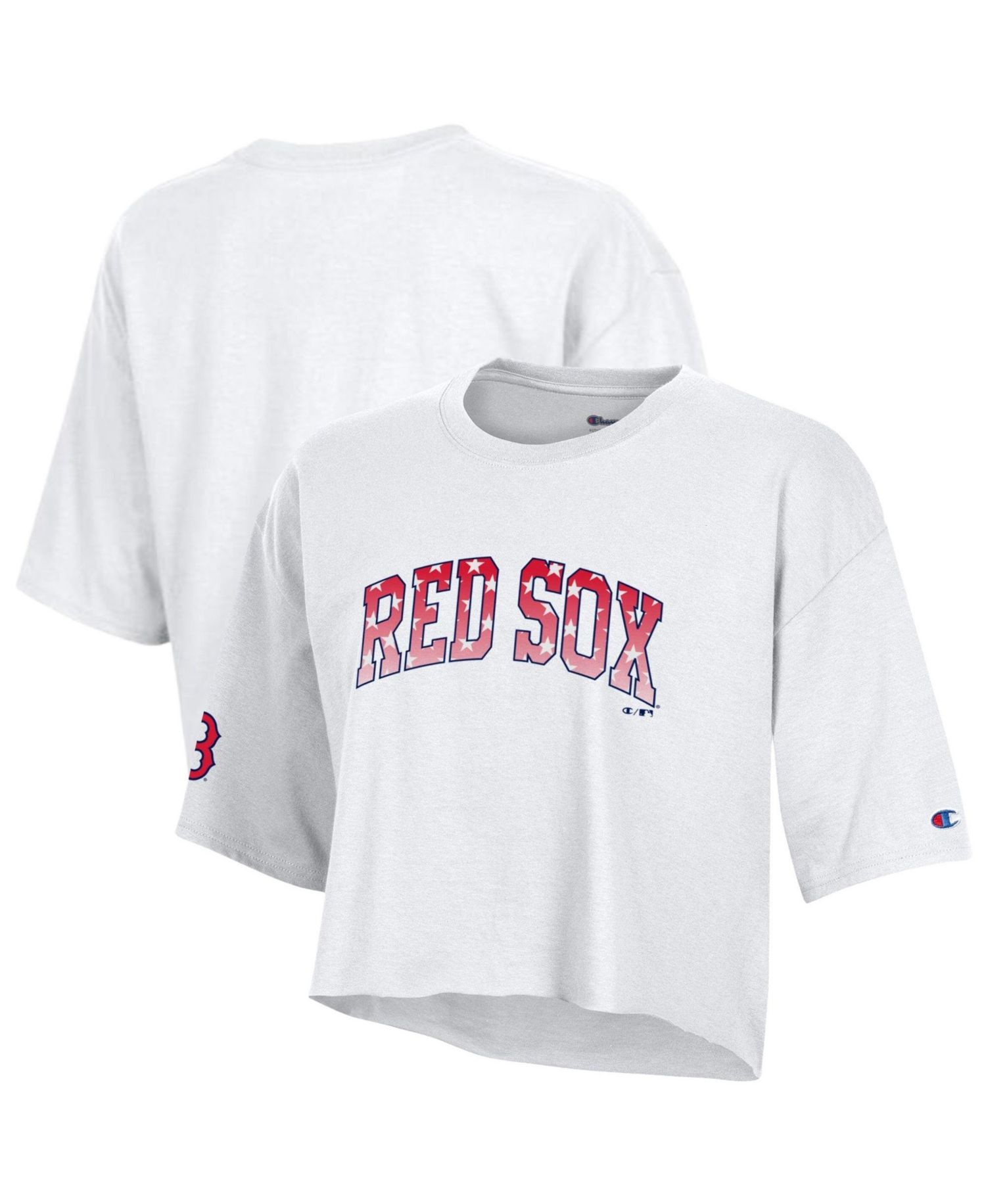 Women's Boston Red Sox Cropped Boyfriend T-Shirt