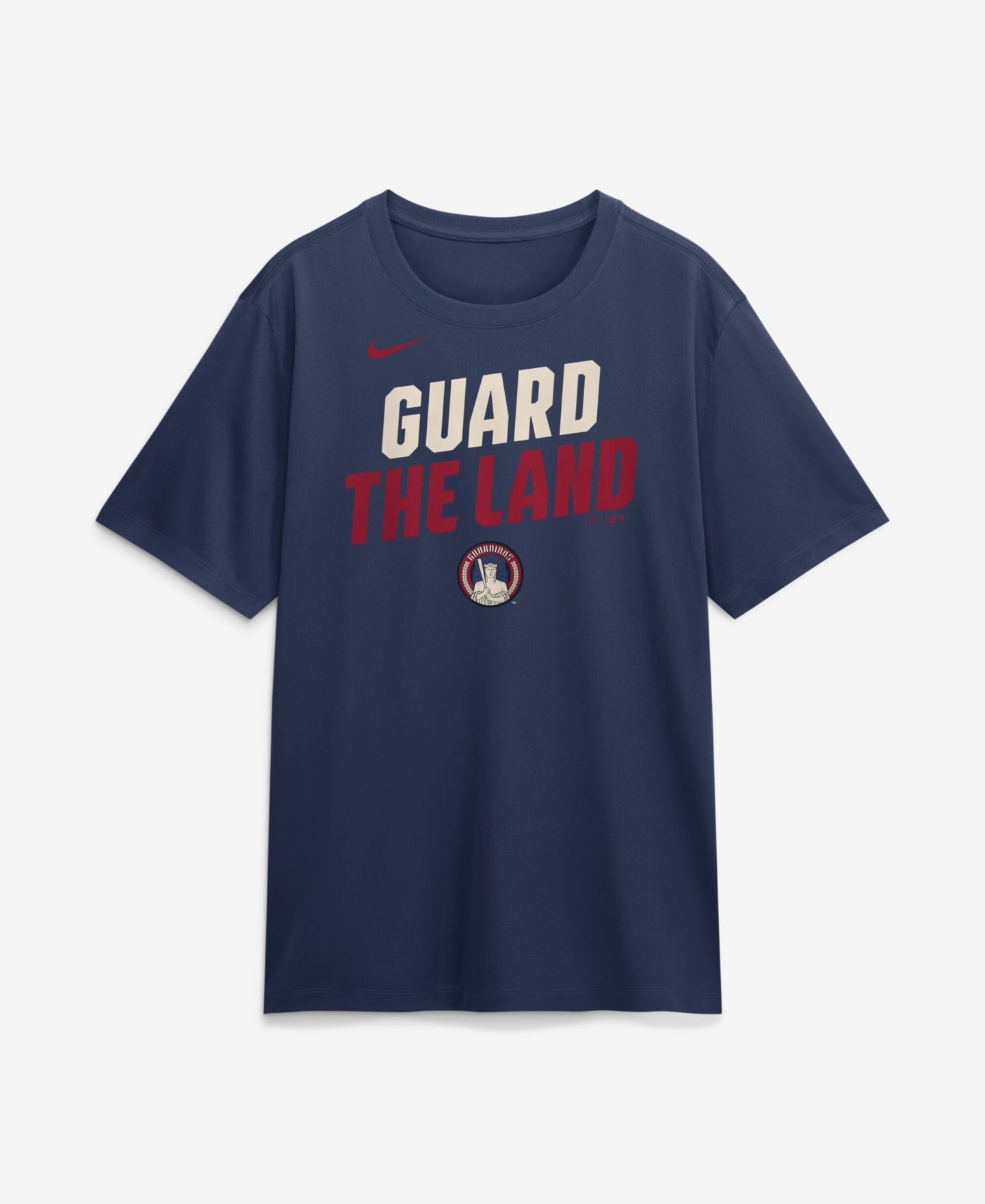 Мужская футболка Nike Navy Cleveland Guardians City Connect Team Phrase Script Dri-FIT — фото 2