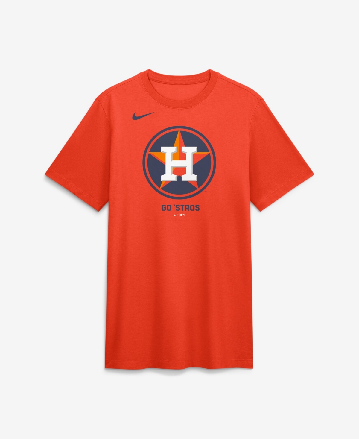Nike Men's Orange Houston Astros Tri-Blend Logo T-Shirt