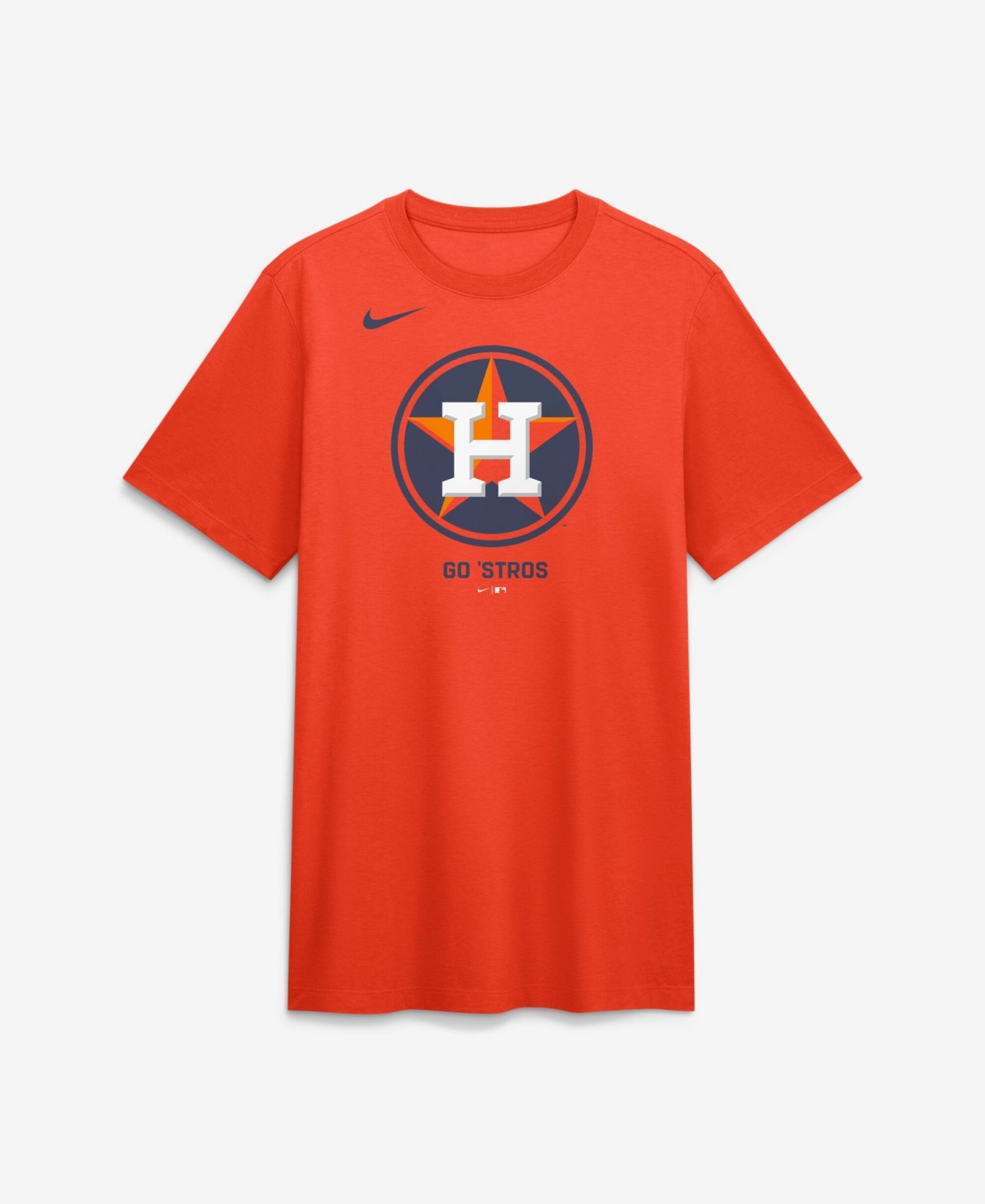 Men's Orange Houston Astros Tri-Blend Logo T-Shirt