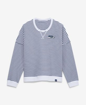 Women's Seattle Seahawks Striped Oversized Sweatshirt