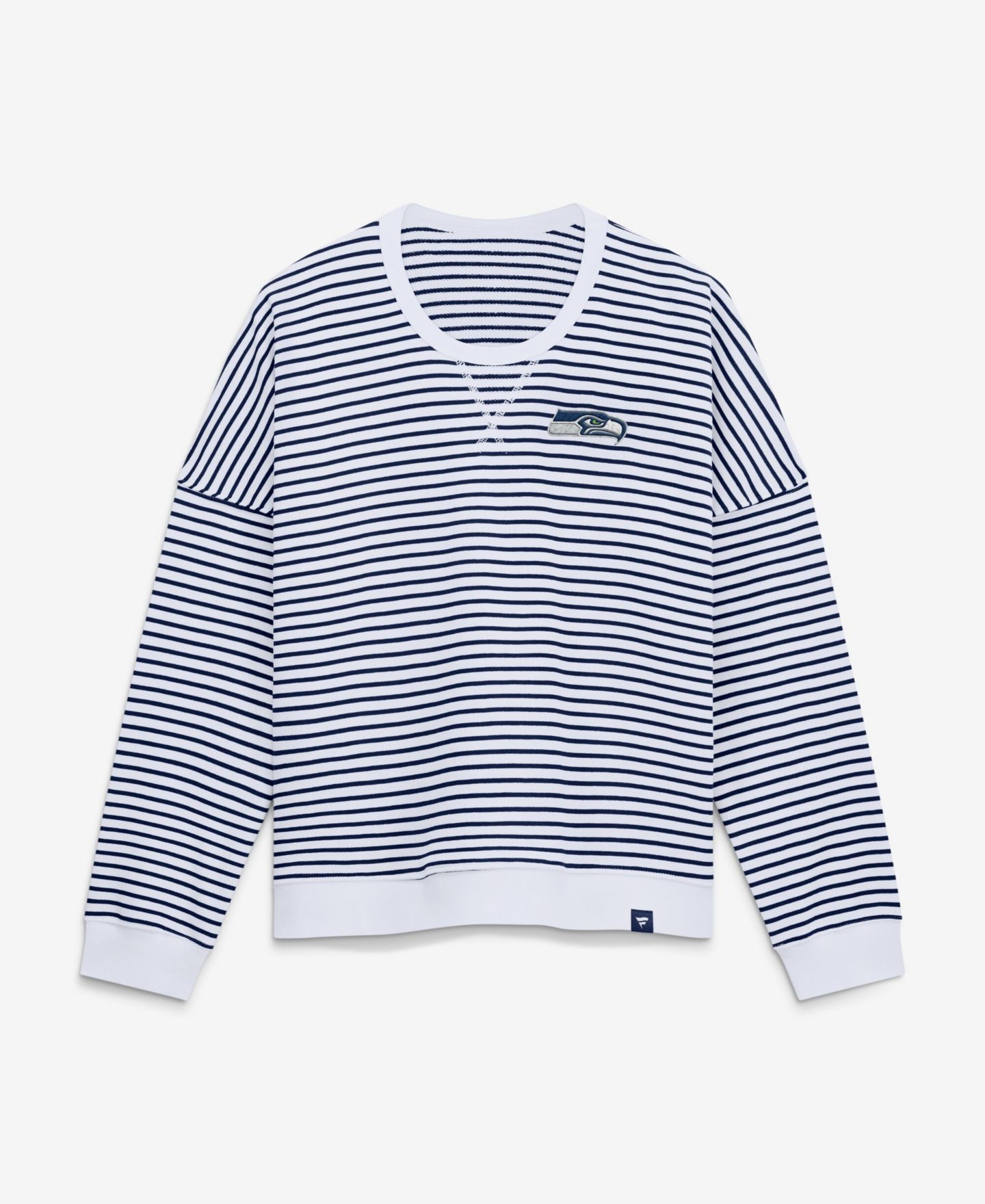 Женские толстовки Fanatics Seattle Seahawks Striped Oversized Sweatshirt — фото 1