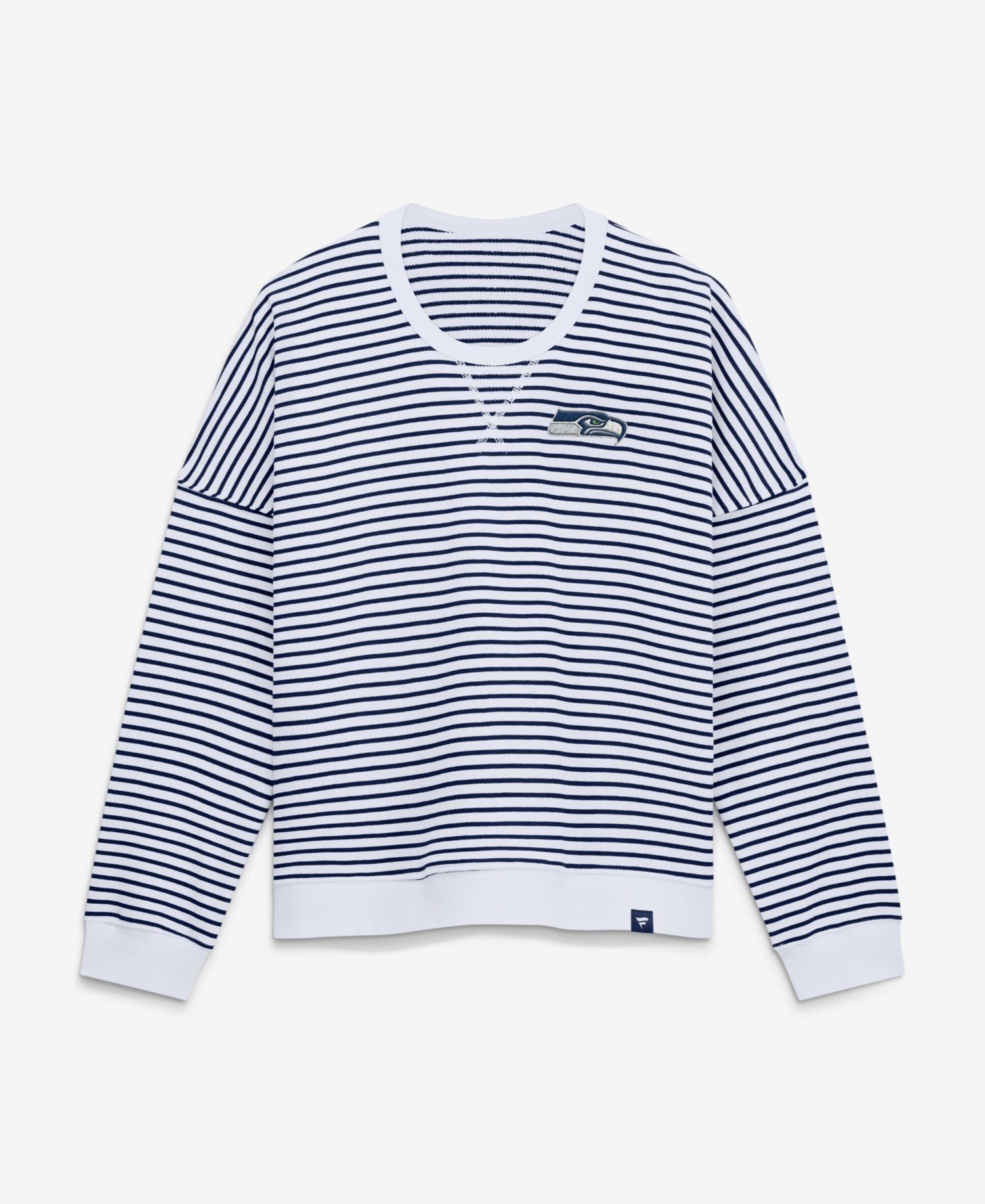 Women's Seattle Seahawks Striped Oversized Sweatshirt