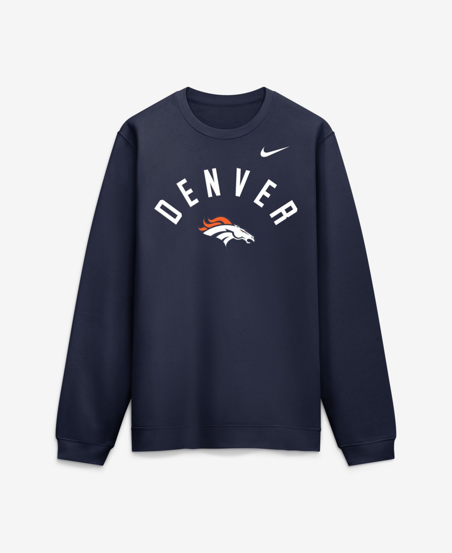 Men's Navy Denver Broncos Defensive Leader Club Fleece Sweatshirt