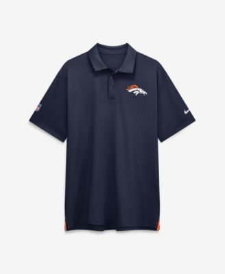 Men's Navy Denver Broncos Sideline Powerful Blocking Dri-FIT Tour Polo Shirt