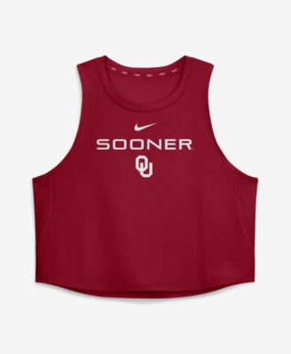 Women's Oklahoma Sooners One Slim-Fit Cropped Tank Top