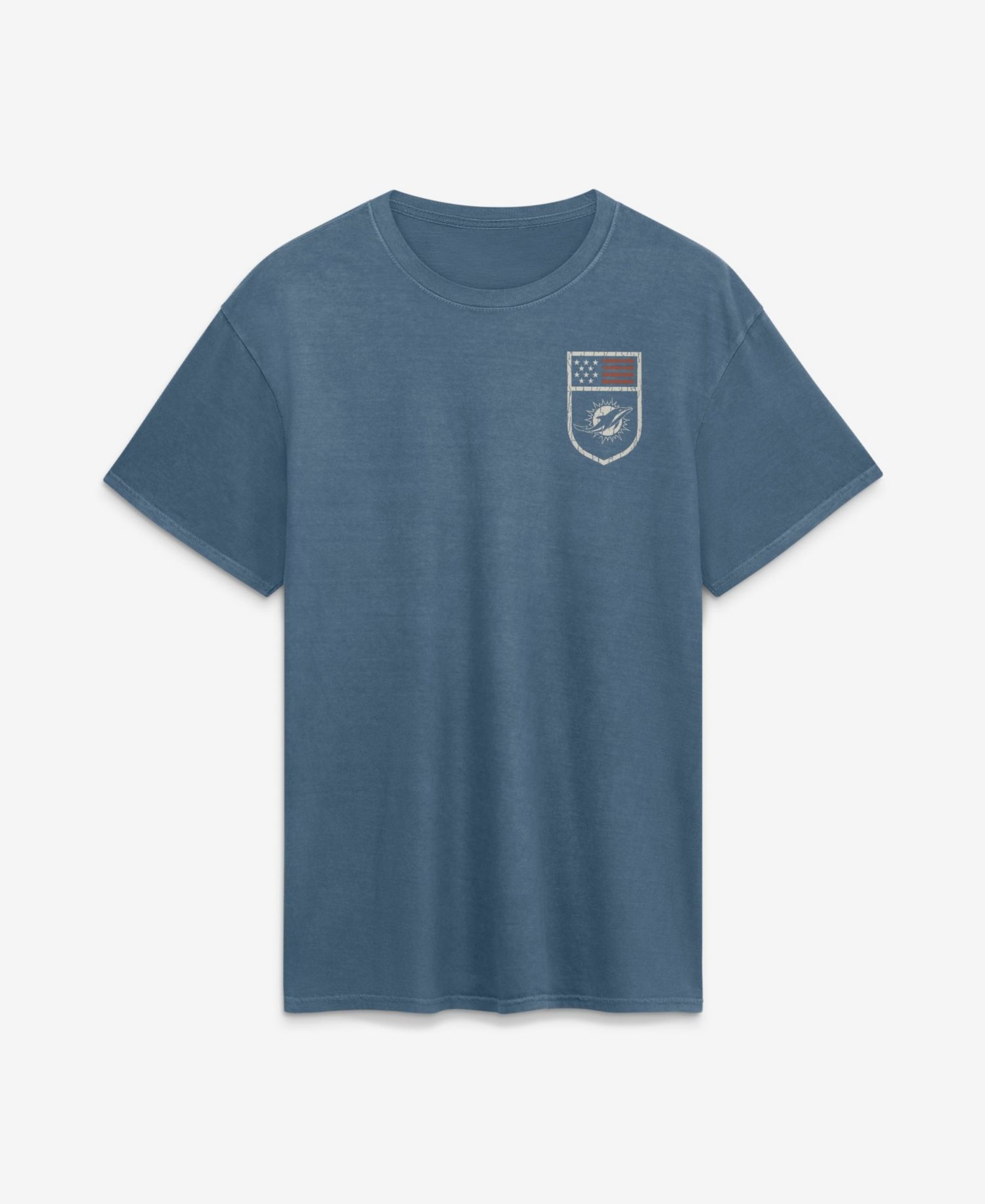 Men's Blue Miami Dolphins Washed Americana T-Shirt