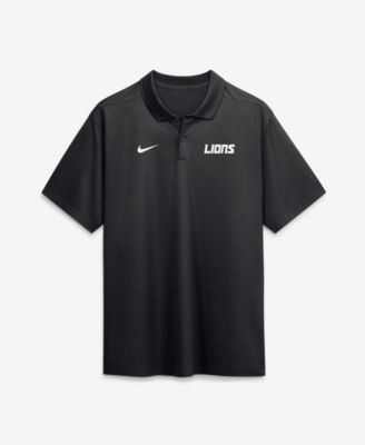 Men's Black Detroit Lions Wordmark Victory Dri-FIT Polo Shirt