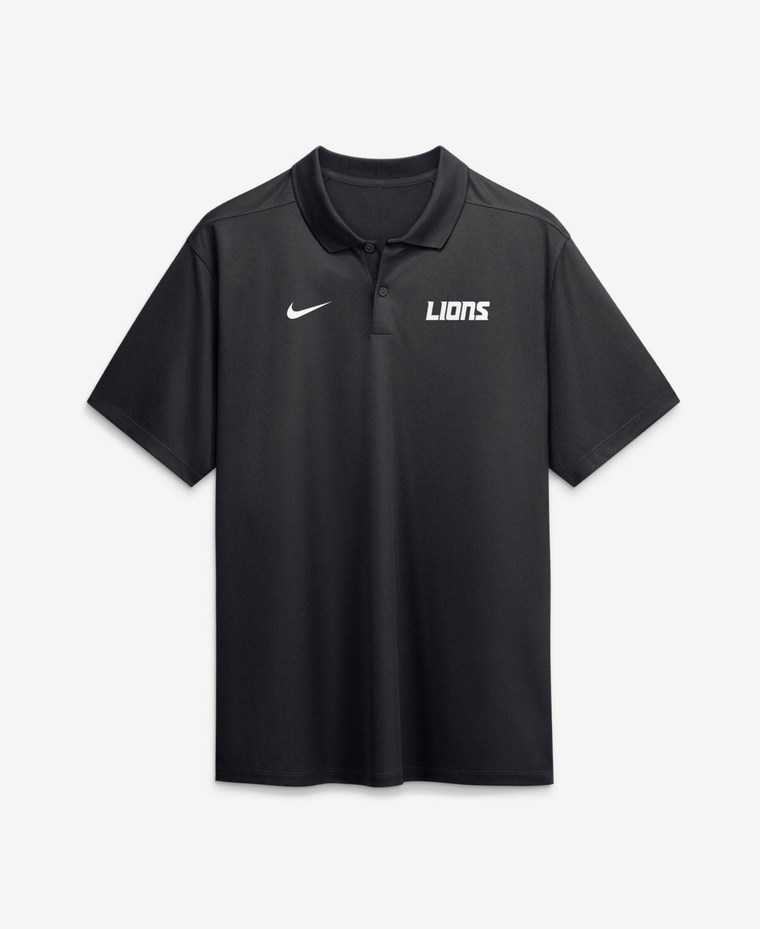 Men's Black Detroit Lions Wordmark Victory Dri-FIT Polo Shirt