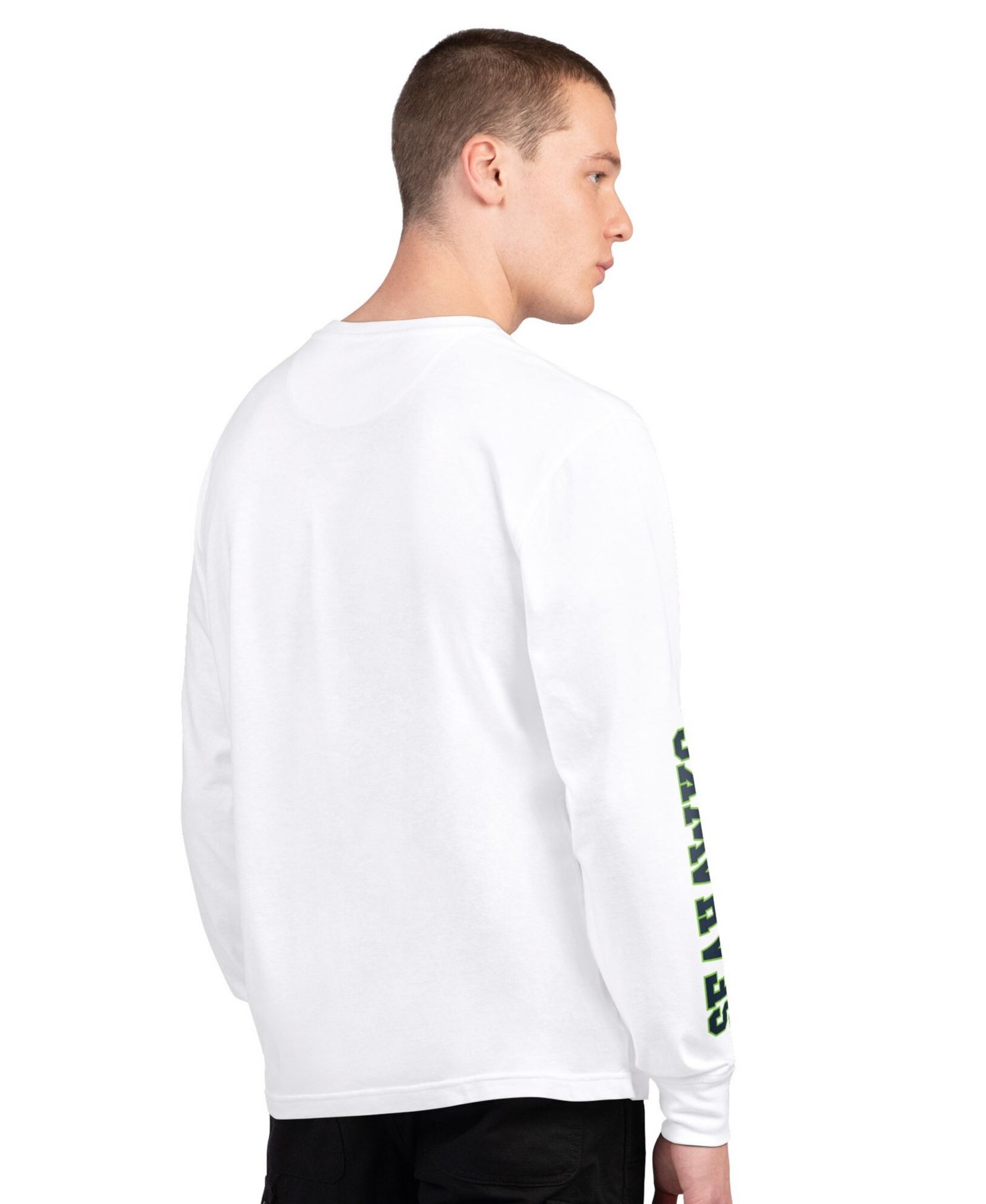 Men's College Navy/White Seattle Seahawks Short Sleeve Long Sleeve Combo Pack T-Shirt